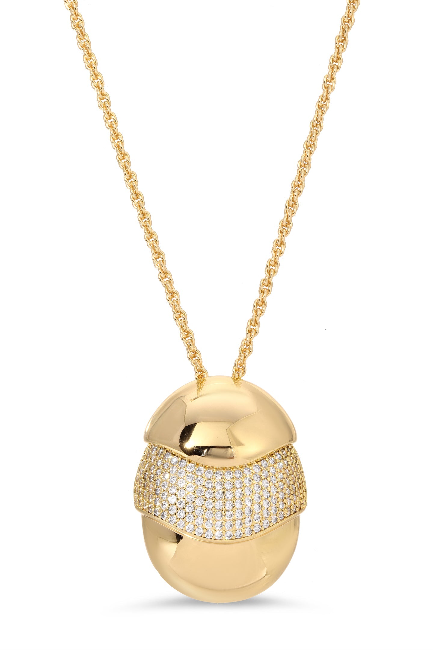 Pave Armadillo Pendant Necklace