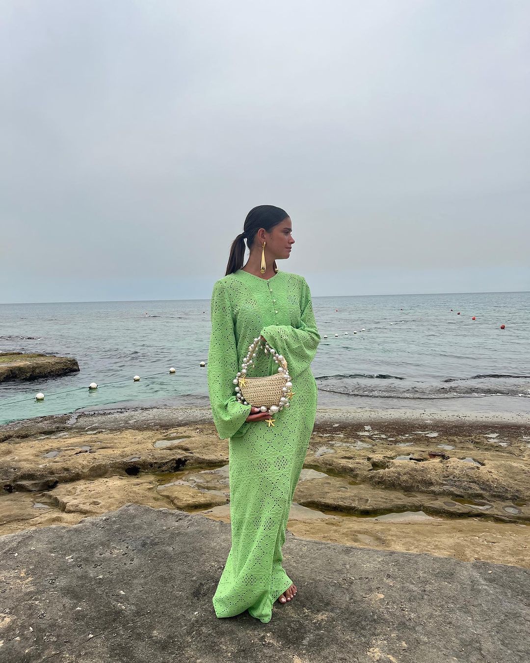 Bahari Raffia Shoulder Bag