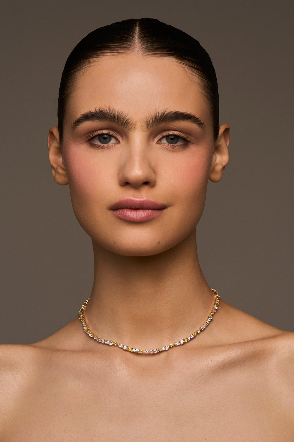 Yellow Sapphire Mavis Tennis Necklace