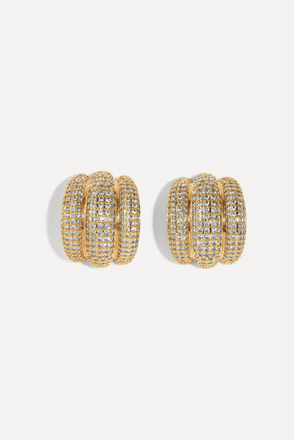 Pave Elsa Shield Earrings