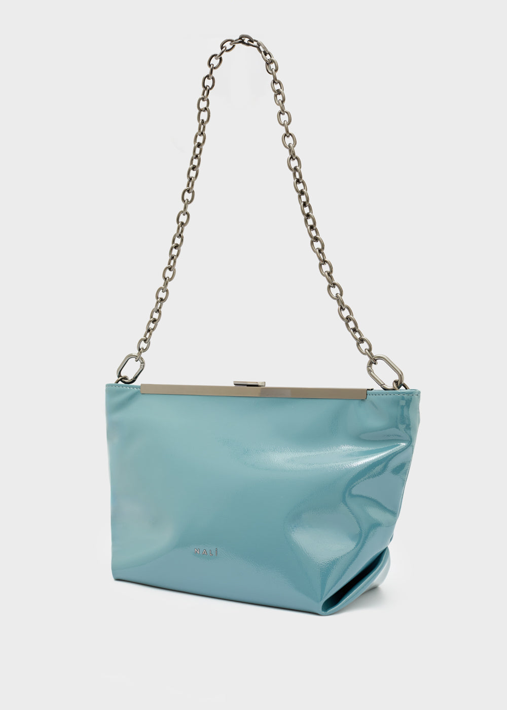 Lea Glossy Patent Leather Clutch