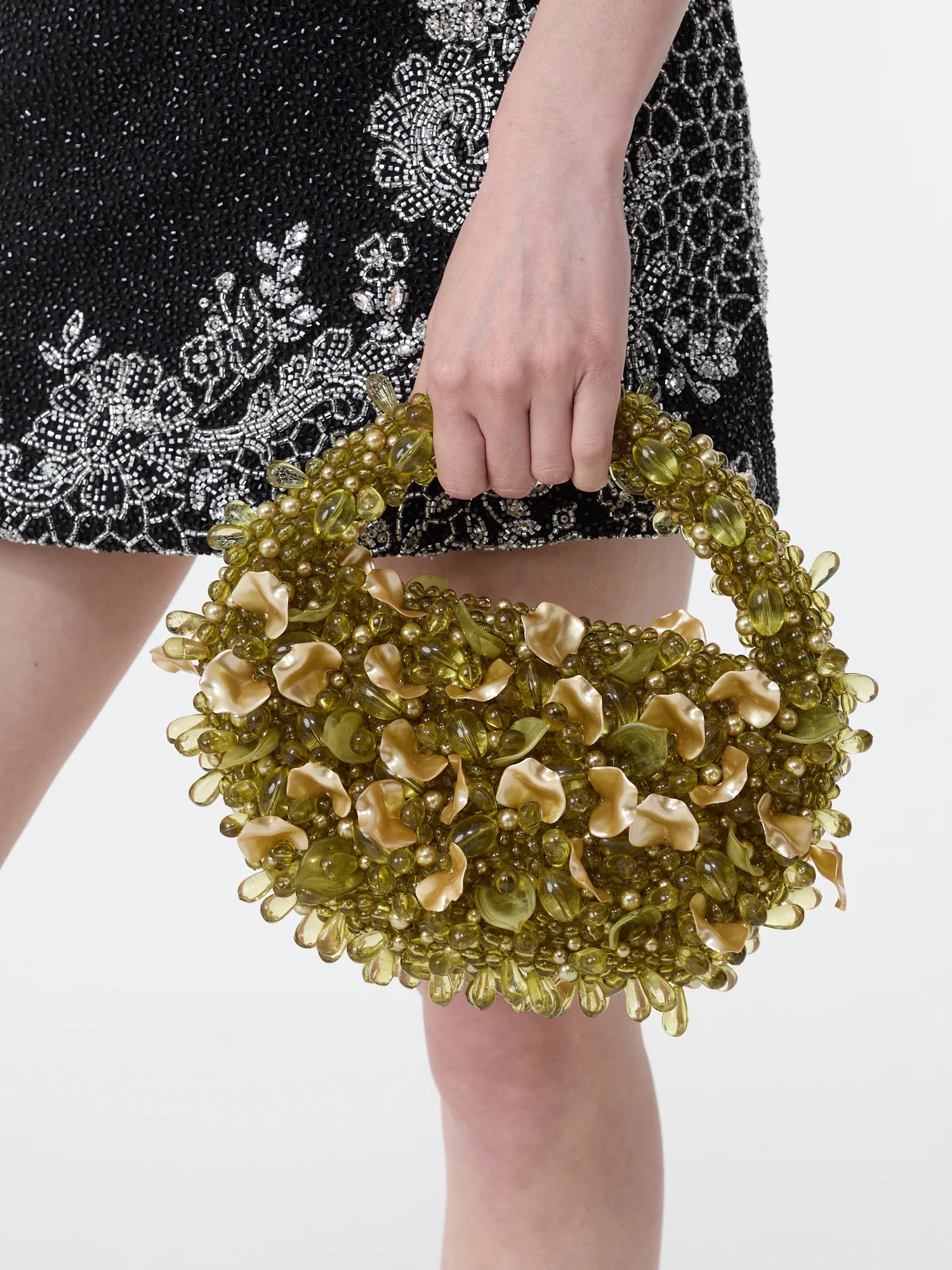 Olive Floral Quartz Bag