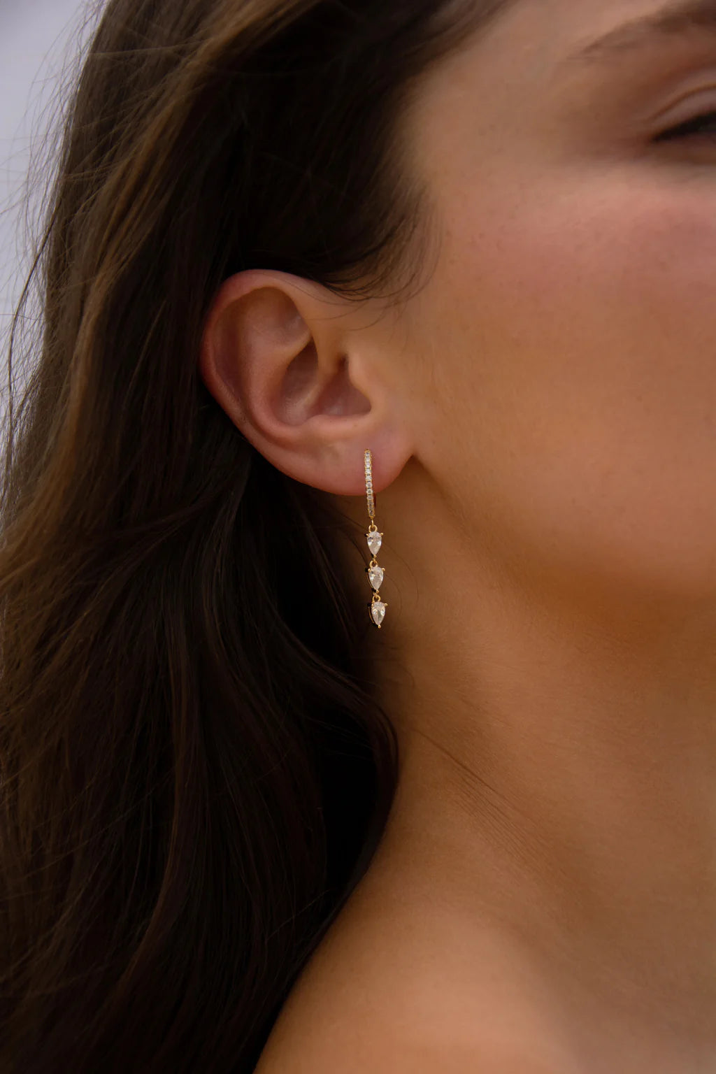 Cleo Pear Dusters - Earrings