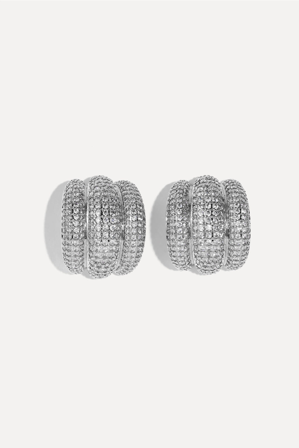 Pave Elsa Shield Earrings