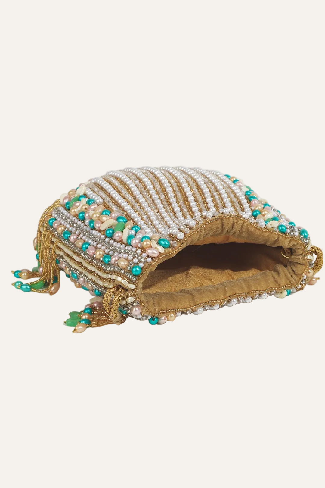 Opal Bloom Beaded Potli Bag-3