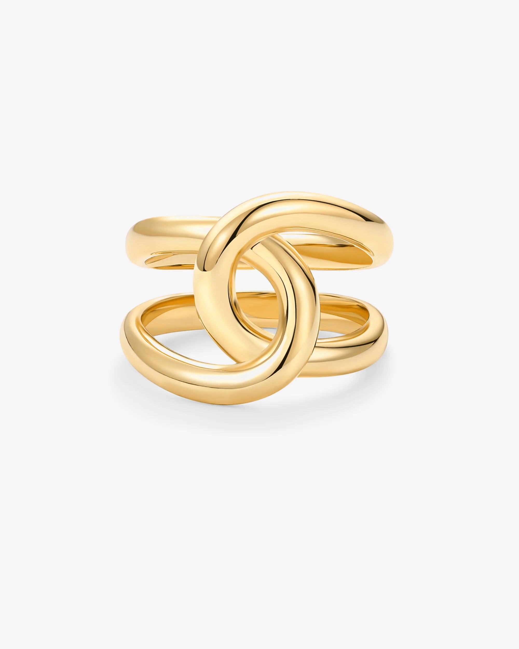 Chunky Gold  Interloop Ring-thumbmail-3