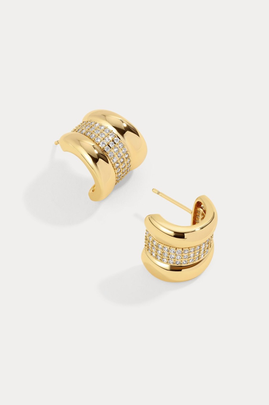 Coco Shield Huggie Hoop Earrings