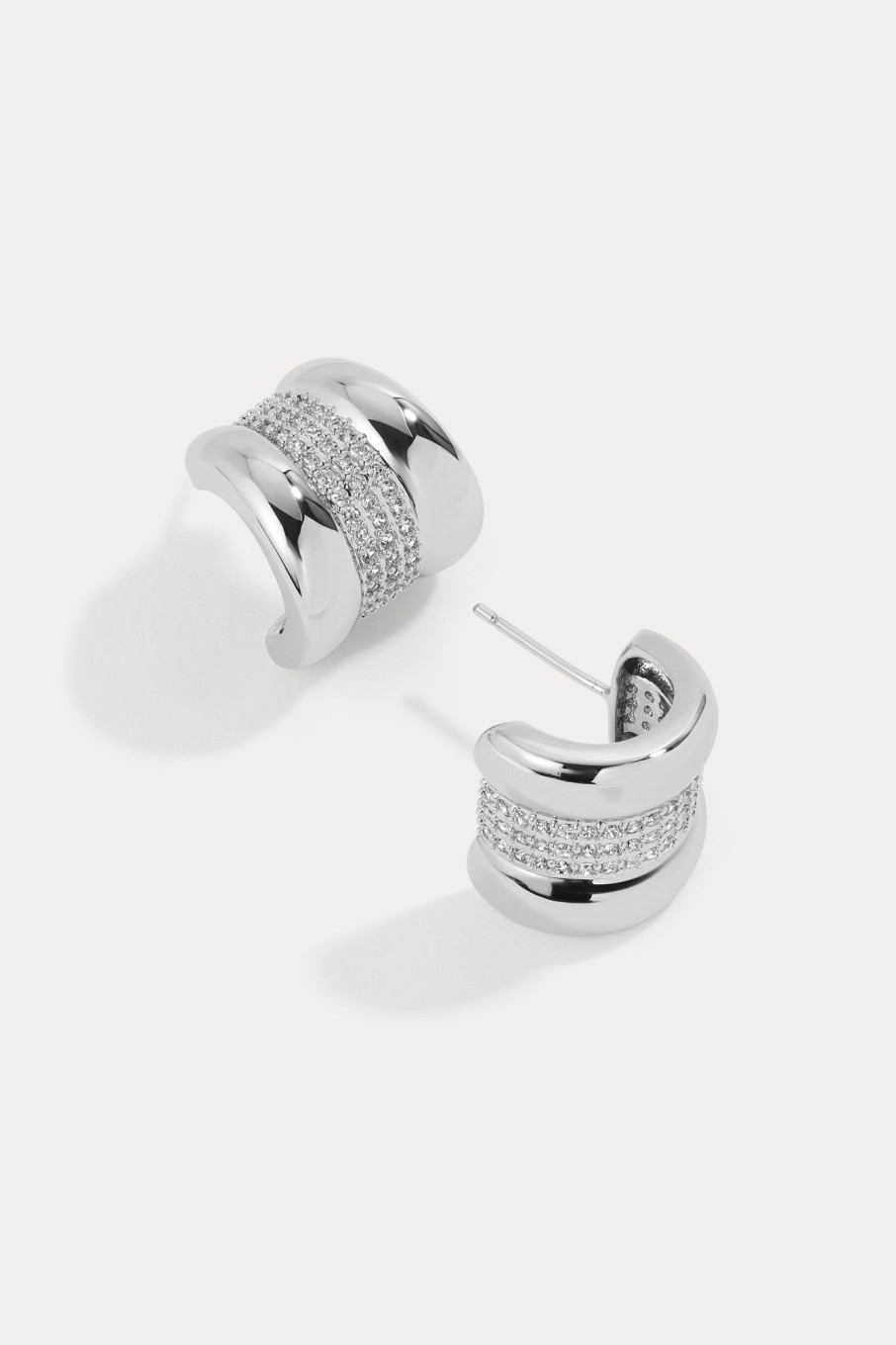 Coco Shield Huggie Hoop Earrings