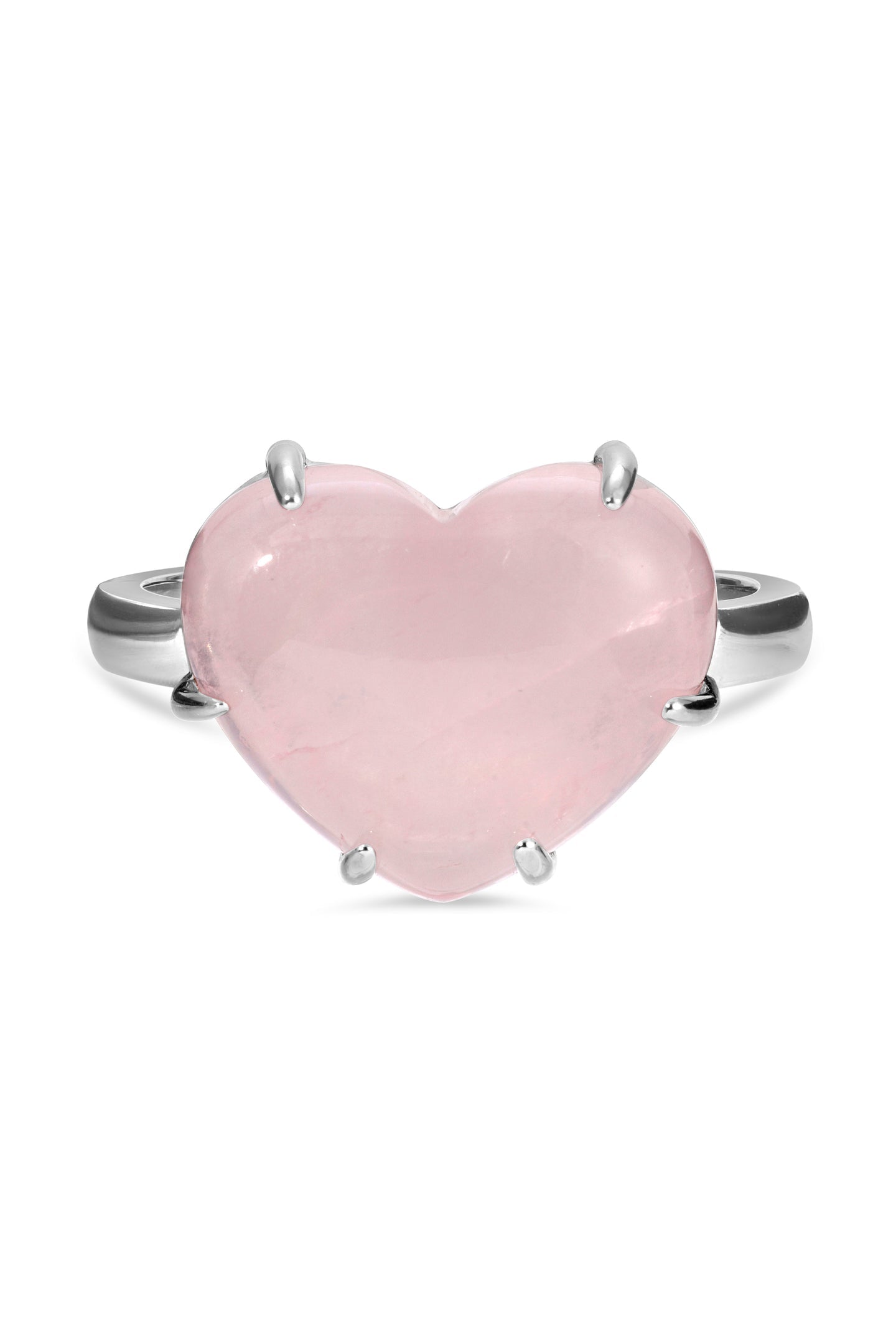 Silver Rose Quartz Bella Stone Ring