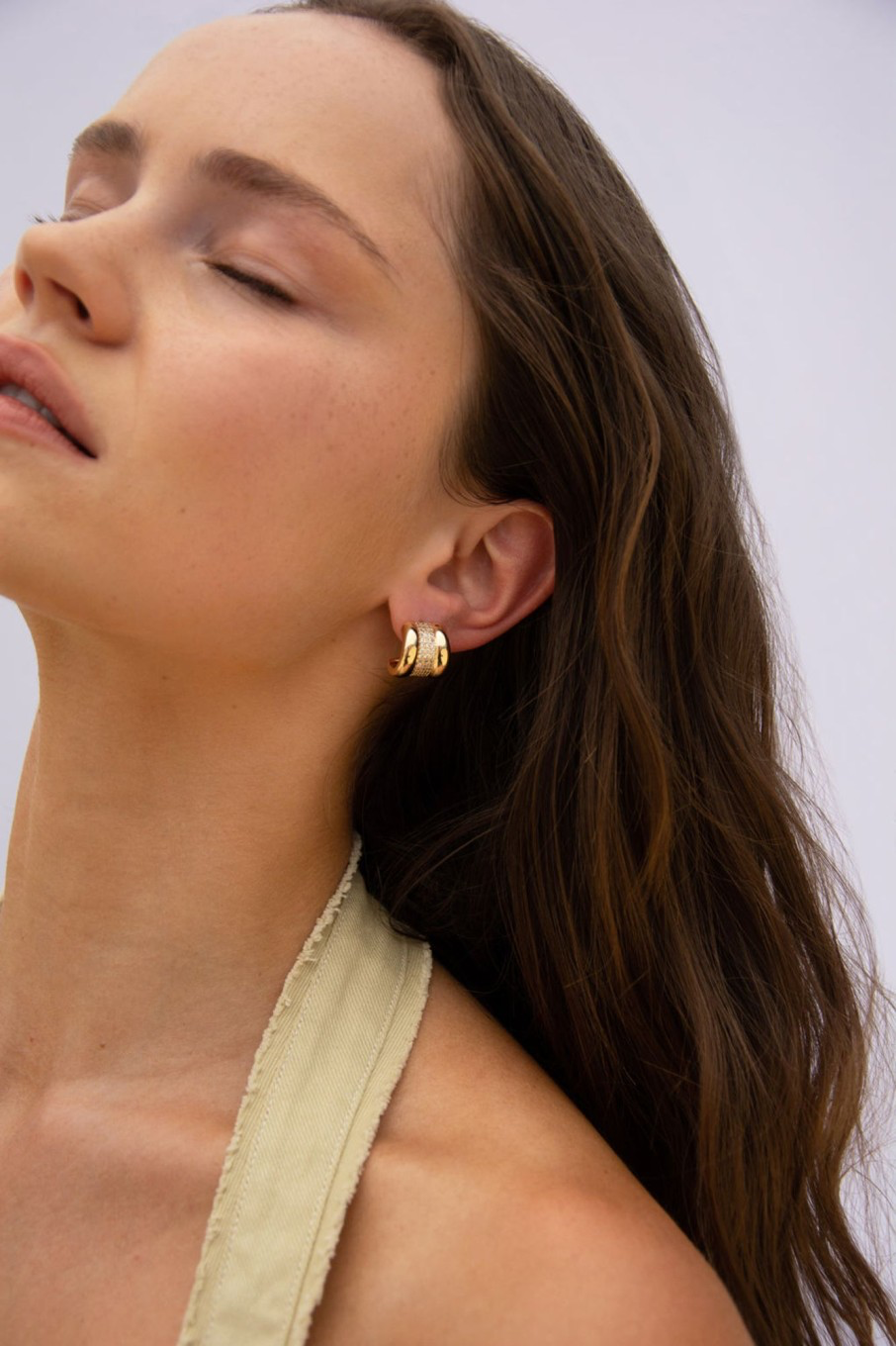 Coco Shield Huggie Hoop Earrings