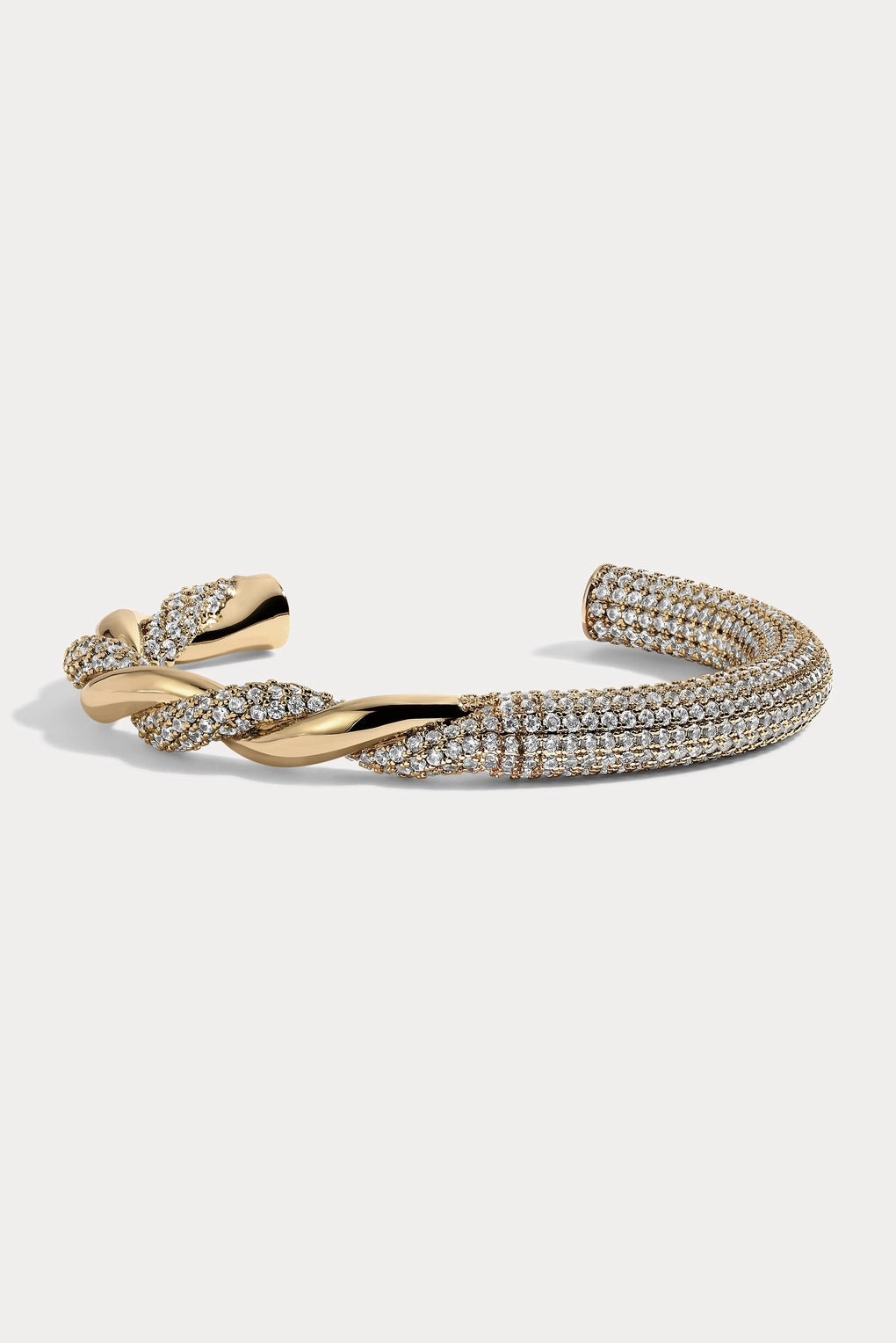 Pave Lilou Hollow Cuff Bracelet