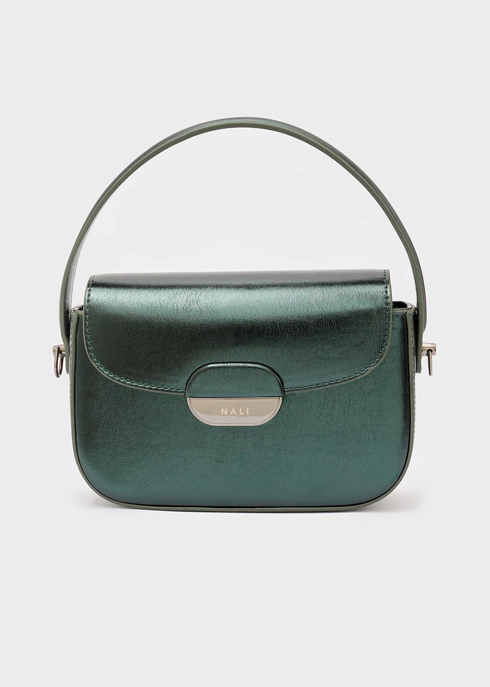 Emerald Gia Metallic Top-Handle Bag
