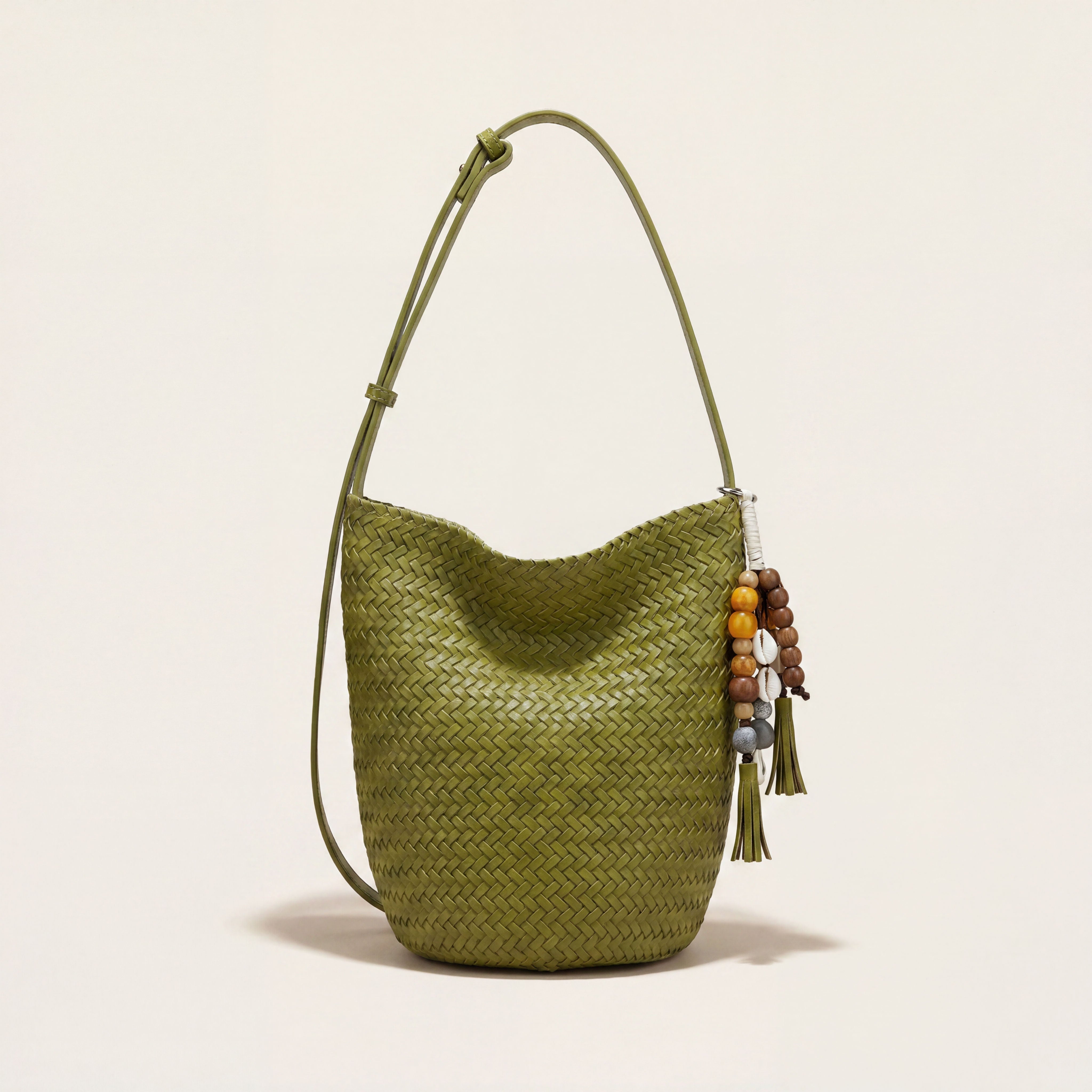 Kiondo Woven Bucket Bag in Sage