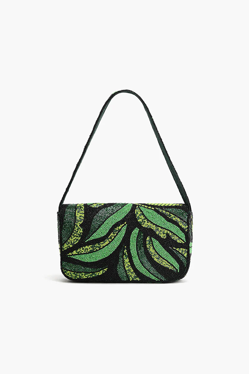 Foliage Fiesta Beaded Shoulder Bag