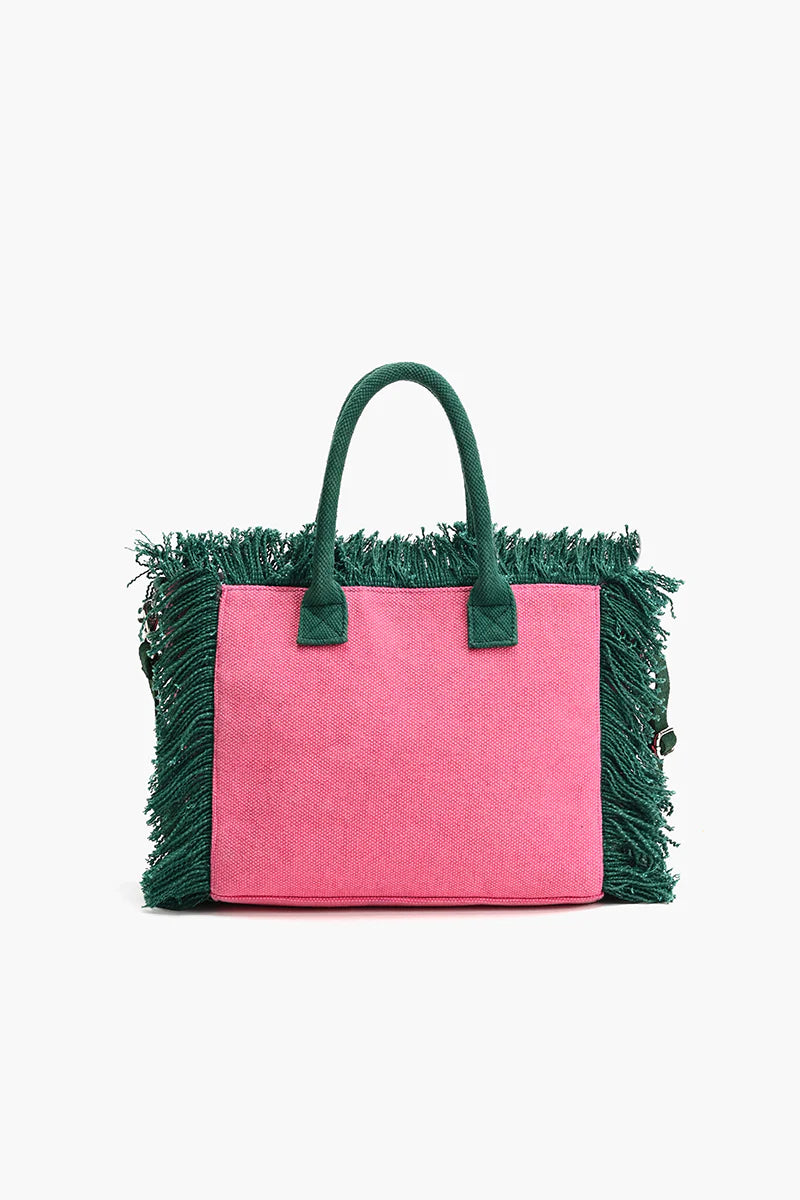 Pink Flutter Oasis Beaded Mini Tote