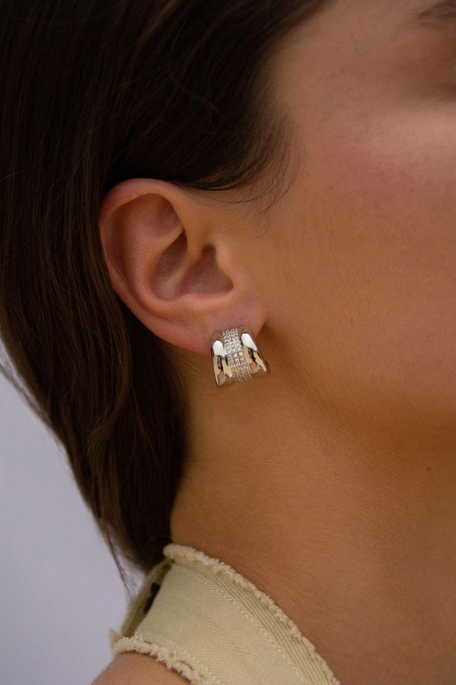 Coco Shield Huggie Hoop Earrings