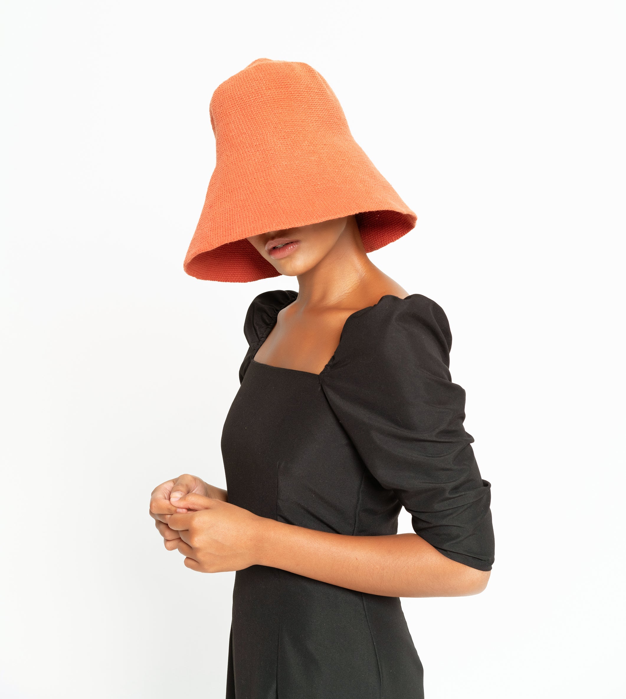 Bloom Crochet Hat In Burnt Sienna-3