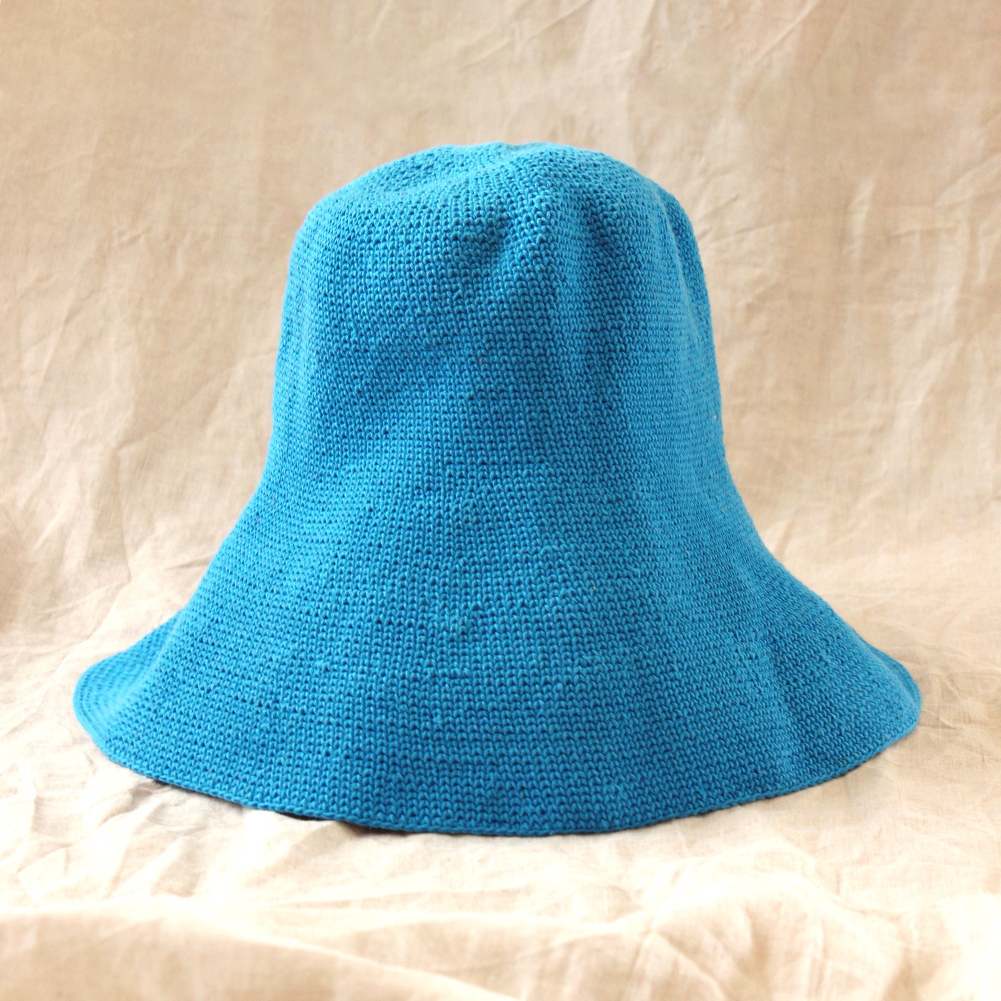 Bloom Crochet Hat in Mosaic Blue-6