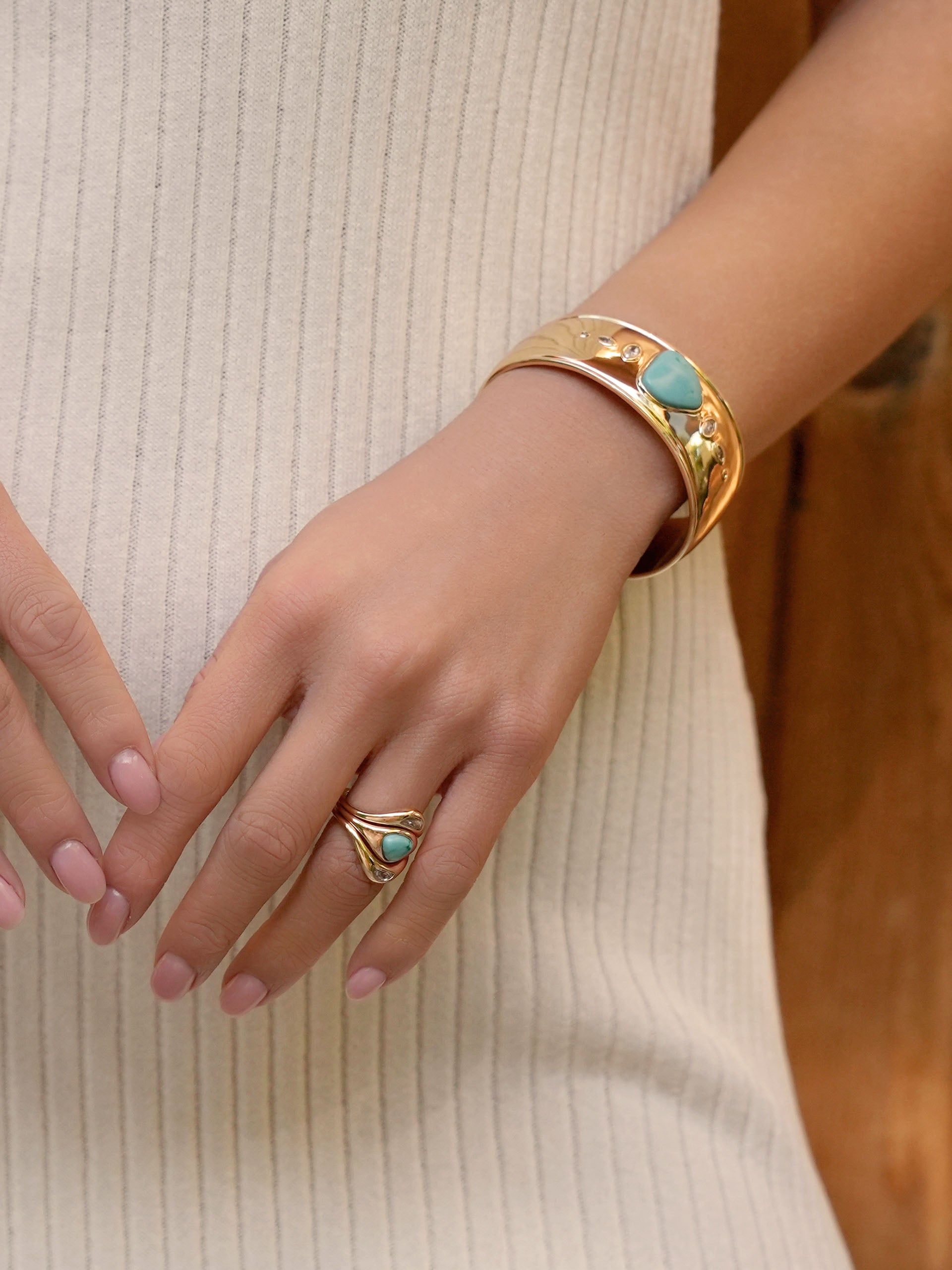 Turquoise Solstice Thick Cuff-3