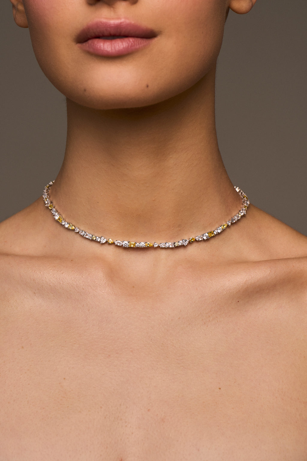 Yellow Sapphire Mavis Tennis Necklace