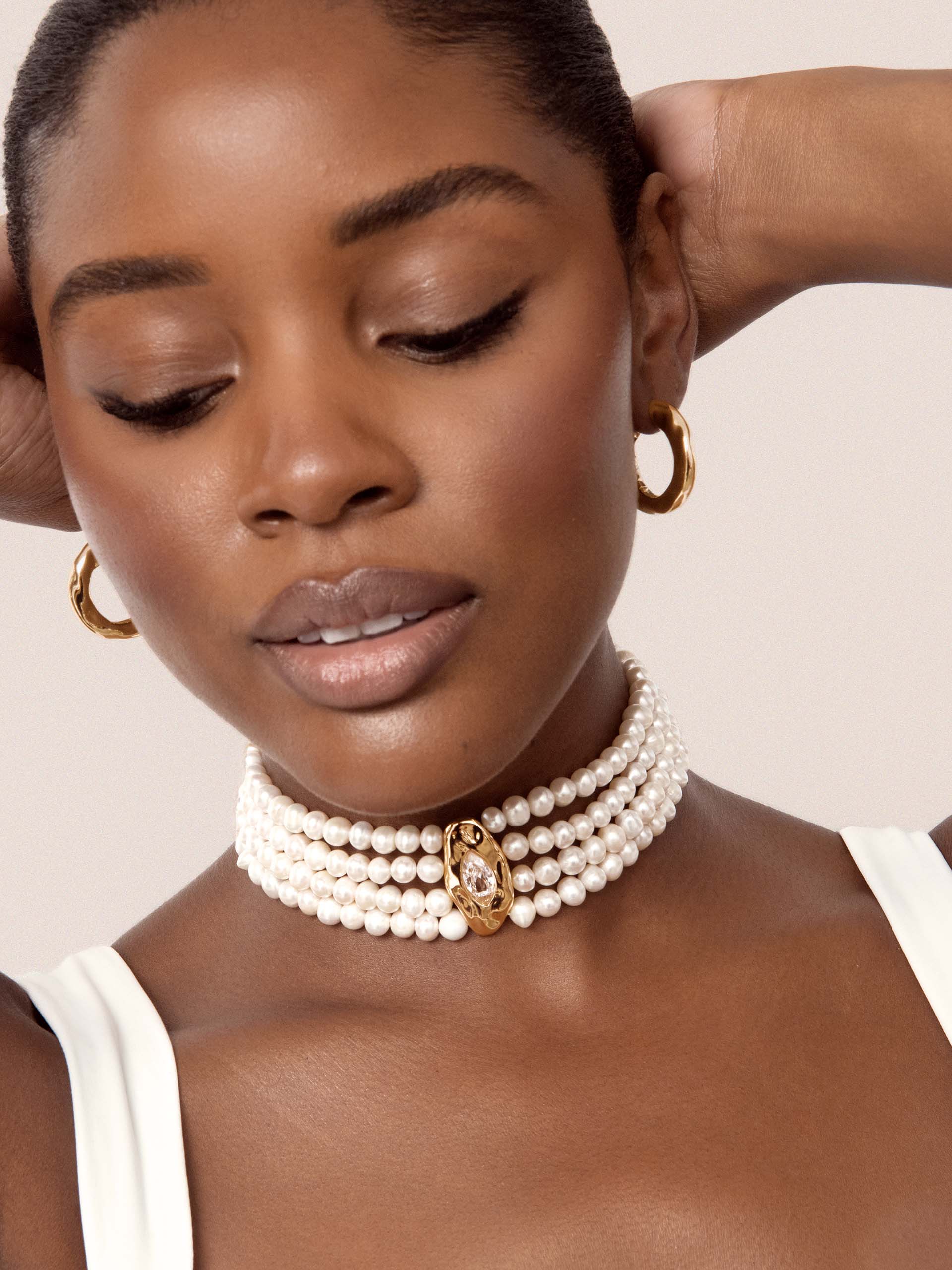 Freshwater Pearl Luxe Choker-3