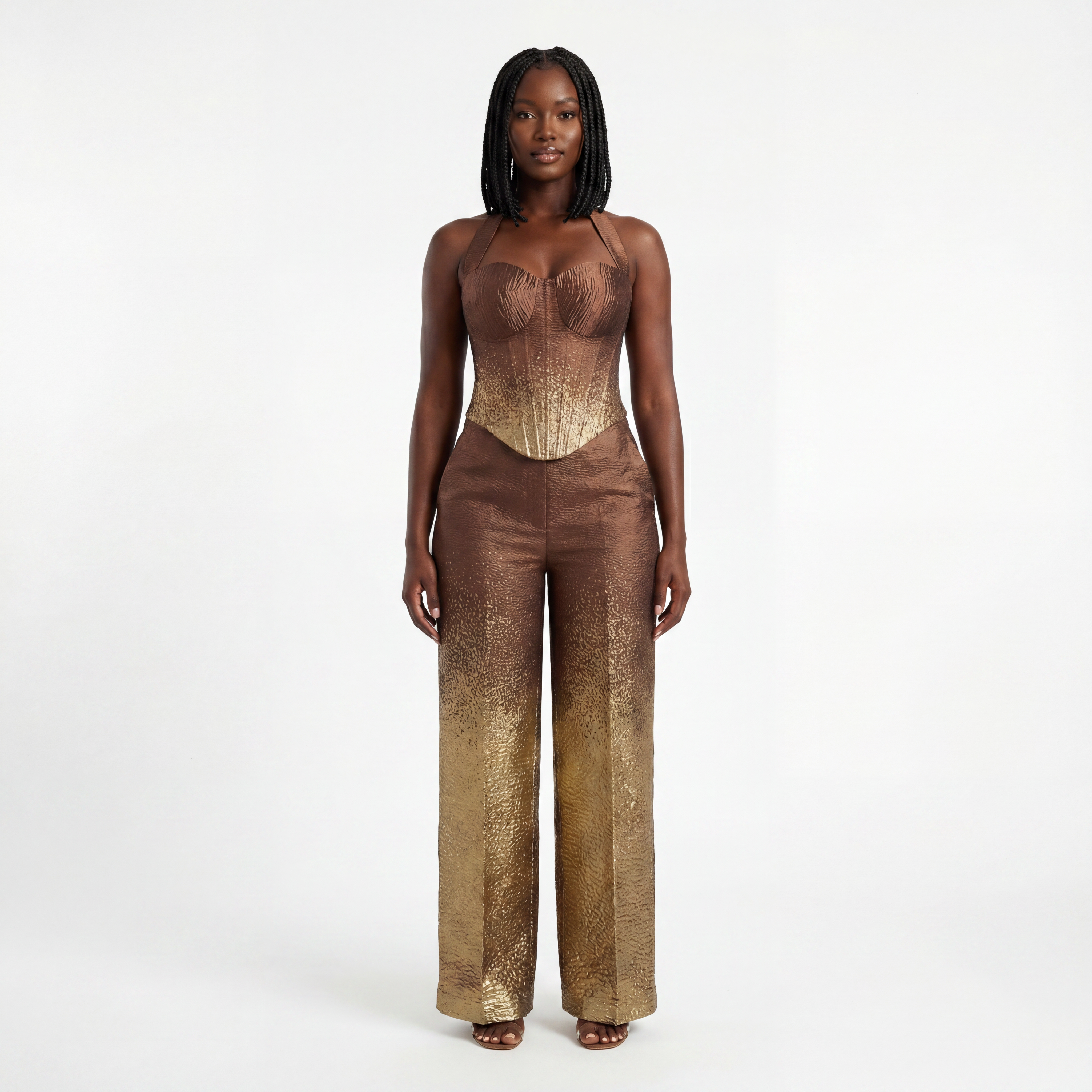 Bronze Ombré Zari Pant Set