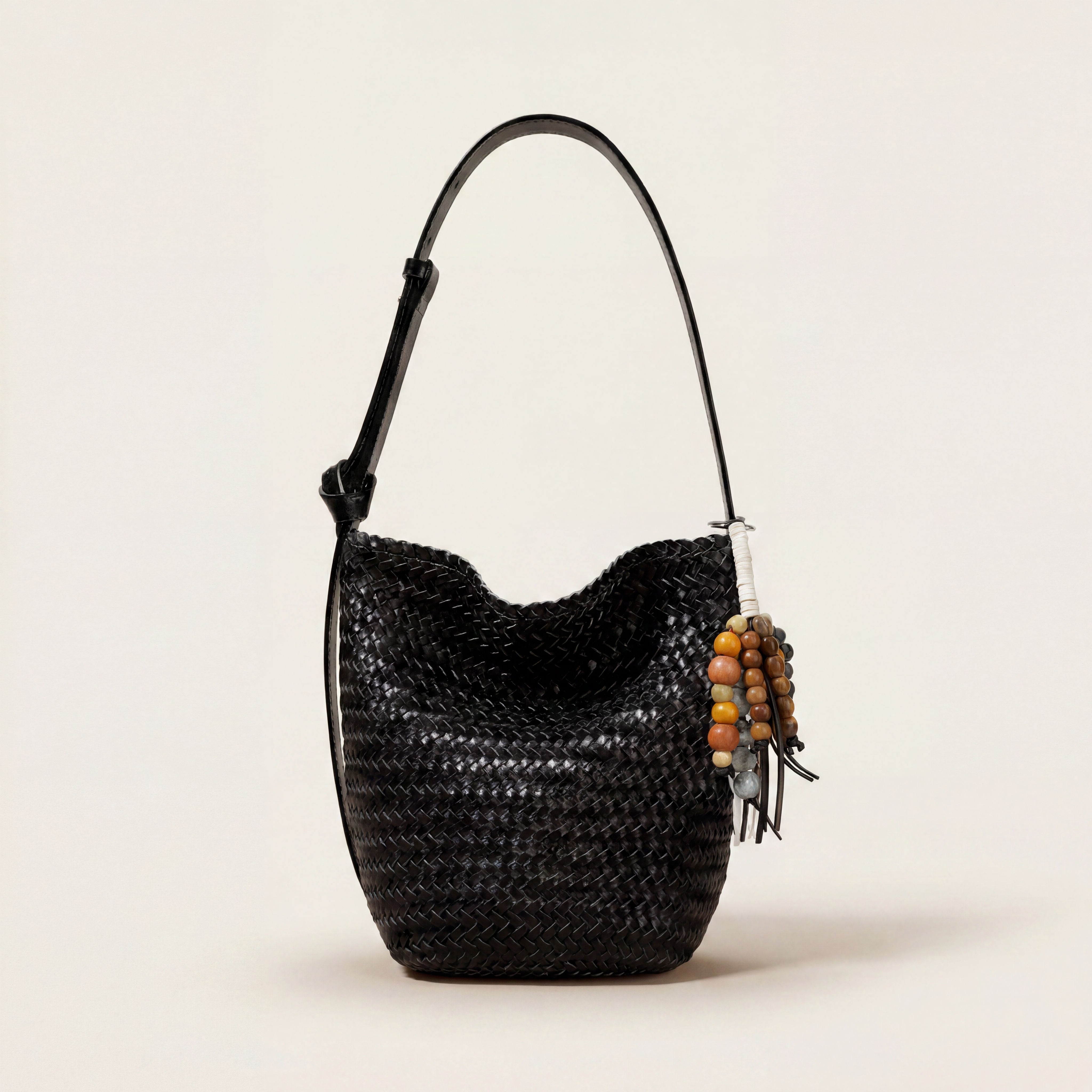 Kiondo Woven Bucket Bag in Black