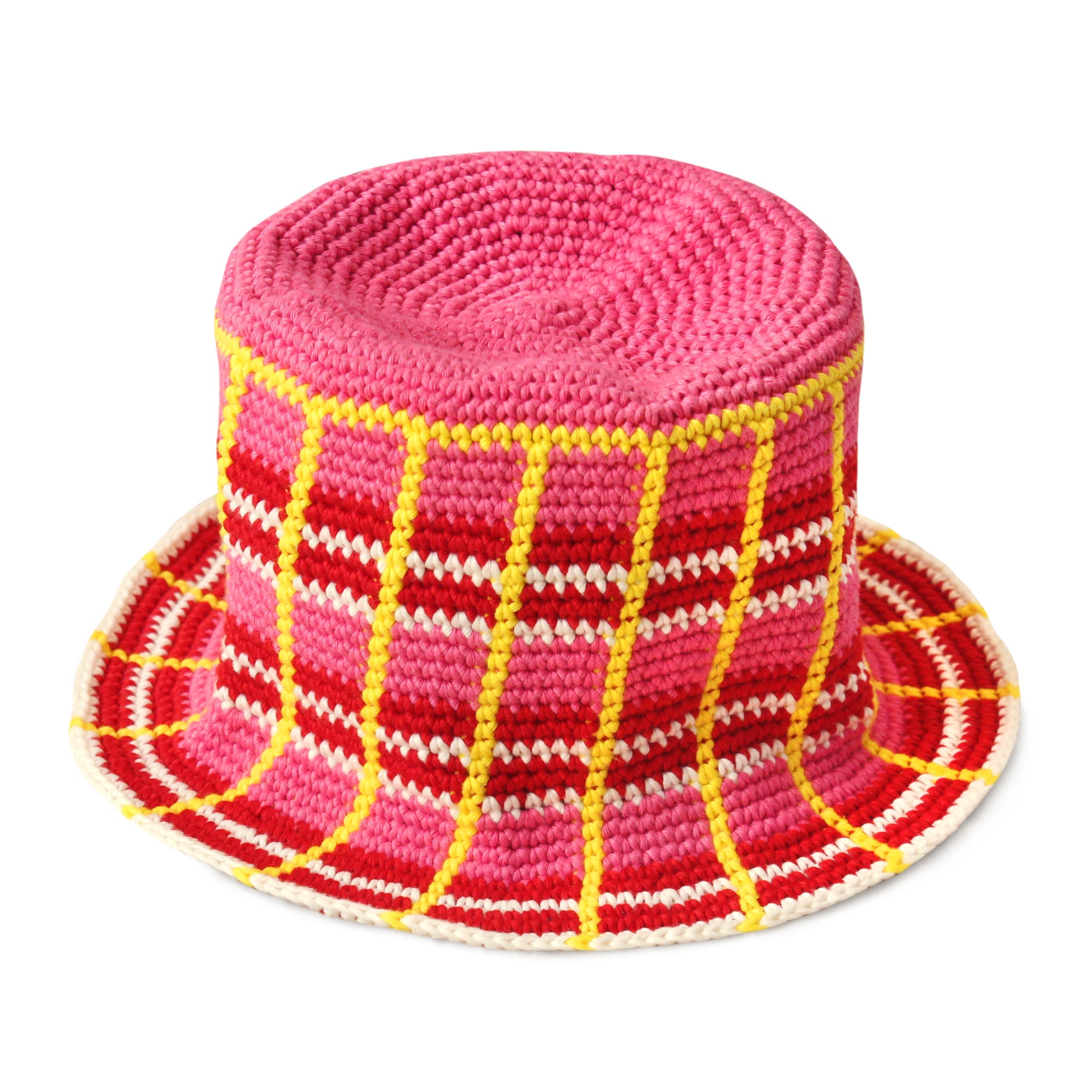 Derby Plaid Crochet Hat-2