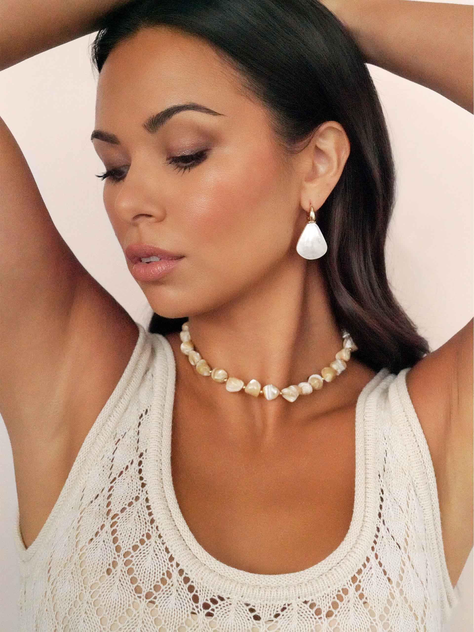 Sun-Kissed Pearl Earrings-6