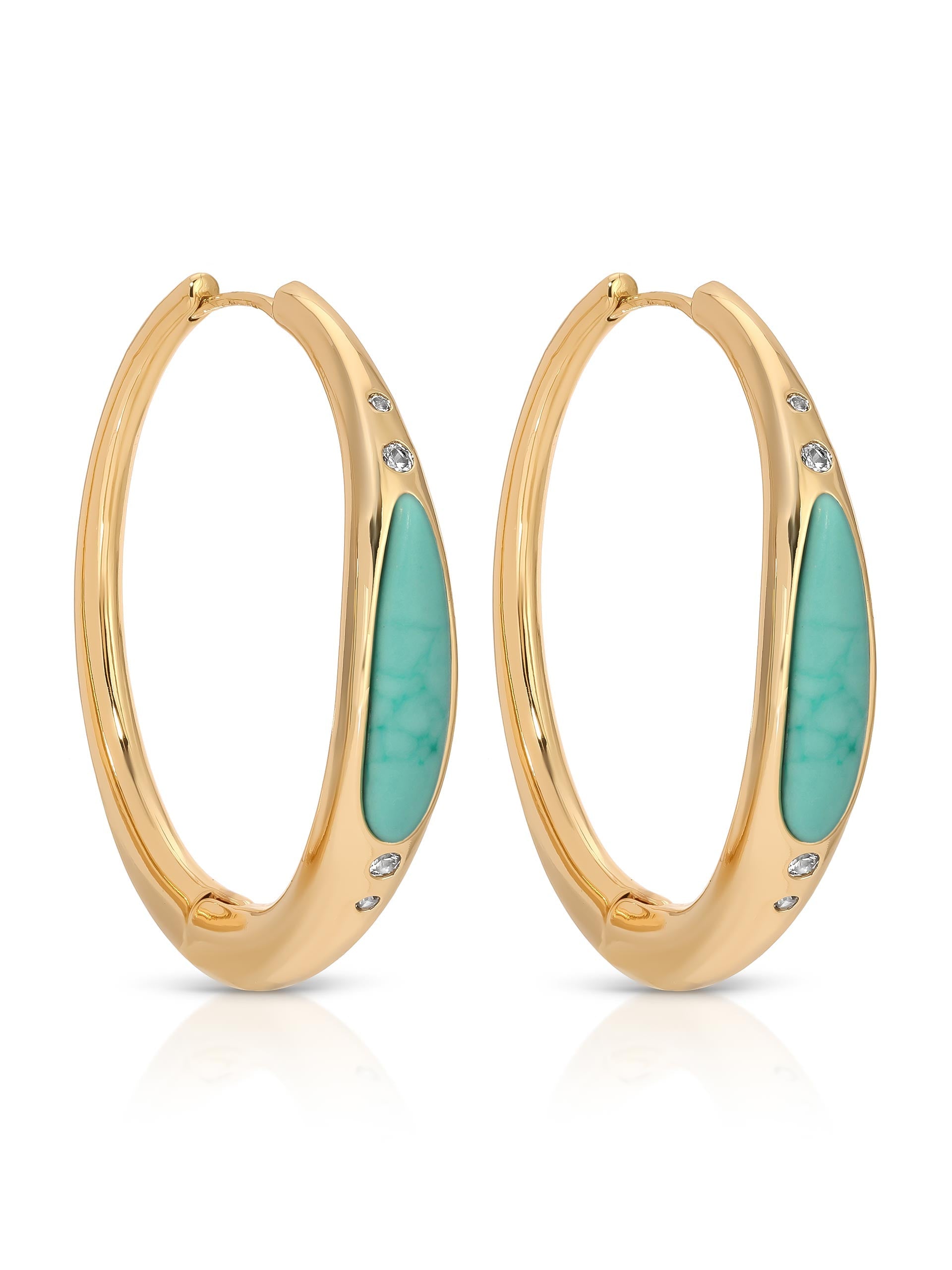 Turquoise Solstice Hoops-4