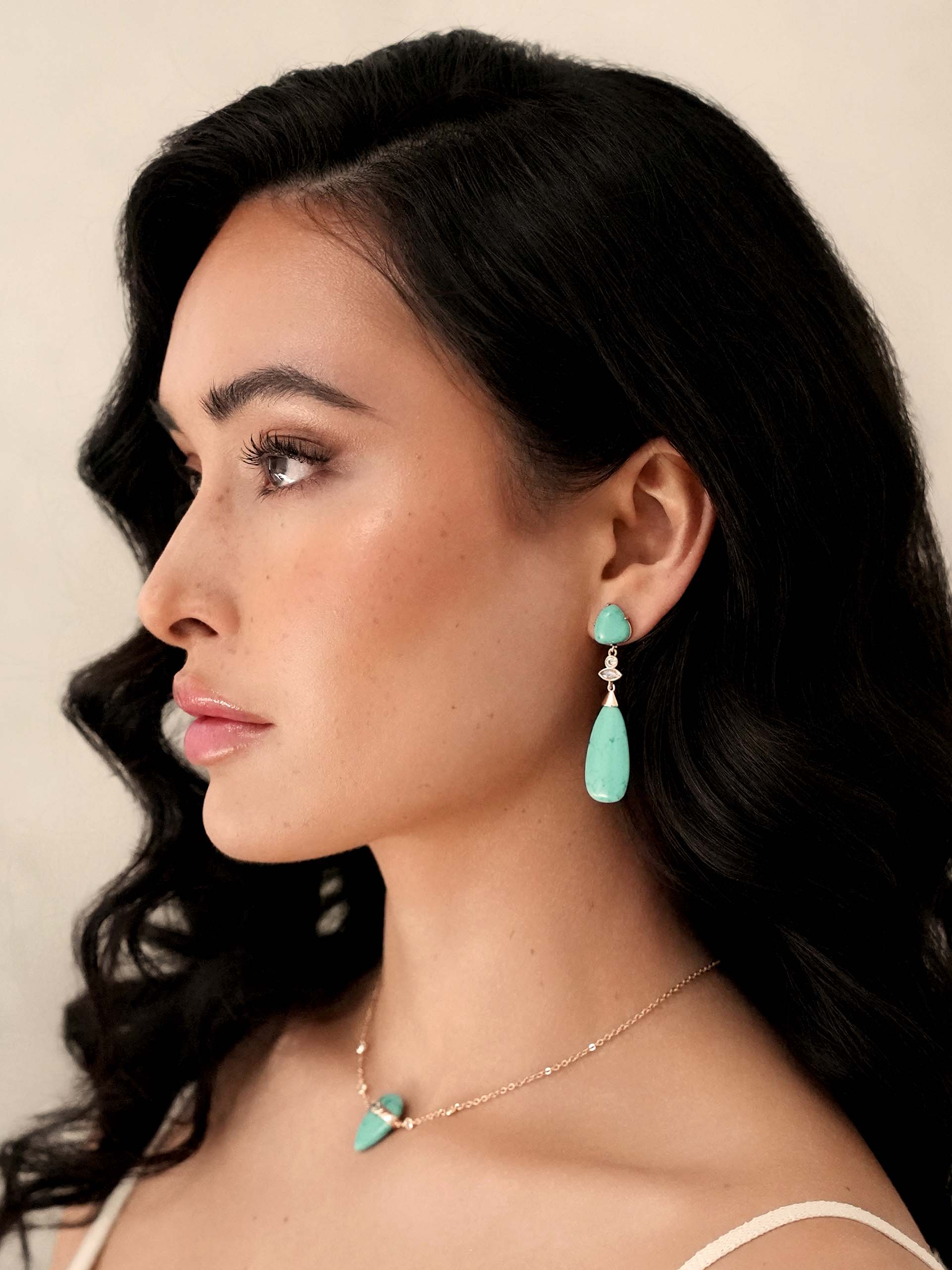 Turquoise Solstice Drop Earrings-5