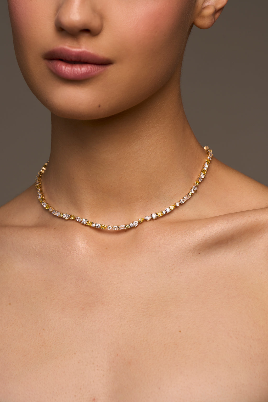 Yellow Sapphire Mavis Tennis Necklace