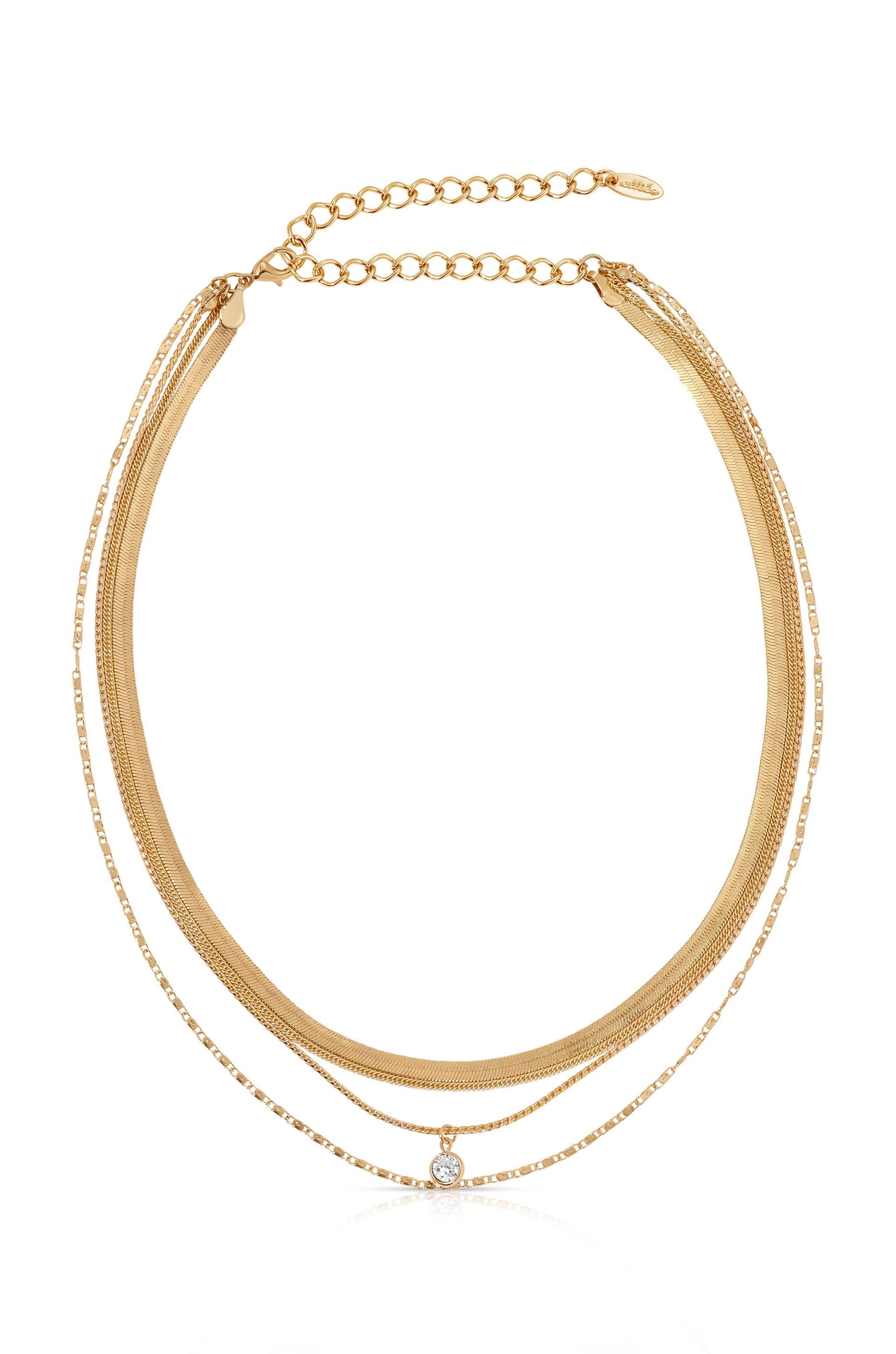 All the Chains Layered Necklace-3