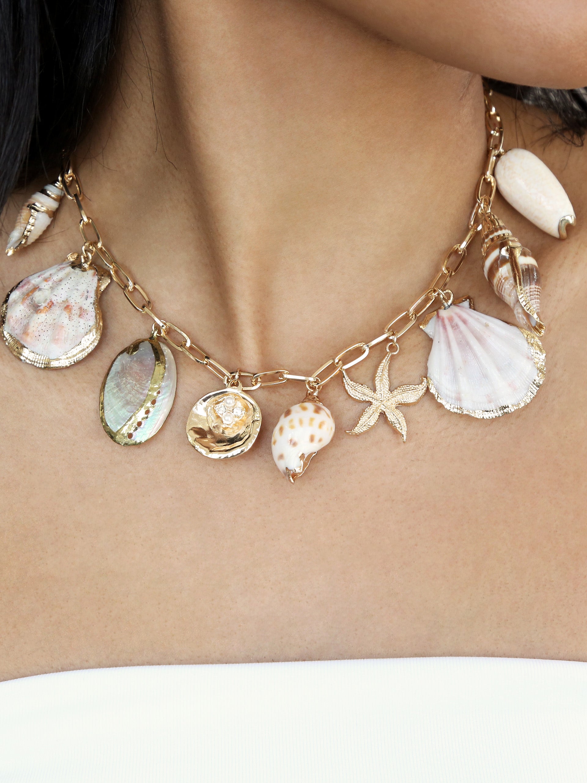 Private Island Assorted Shell Necklace-4