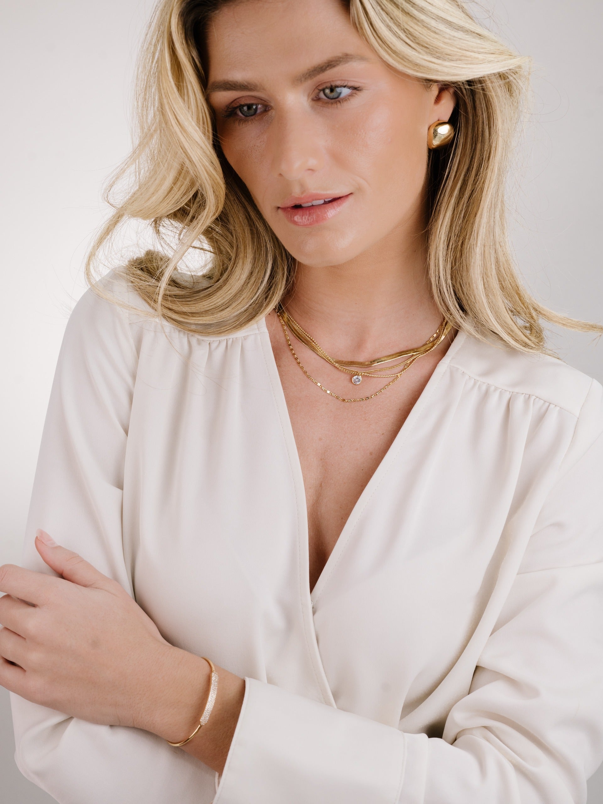 All the Chains Layered Necklace-4