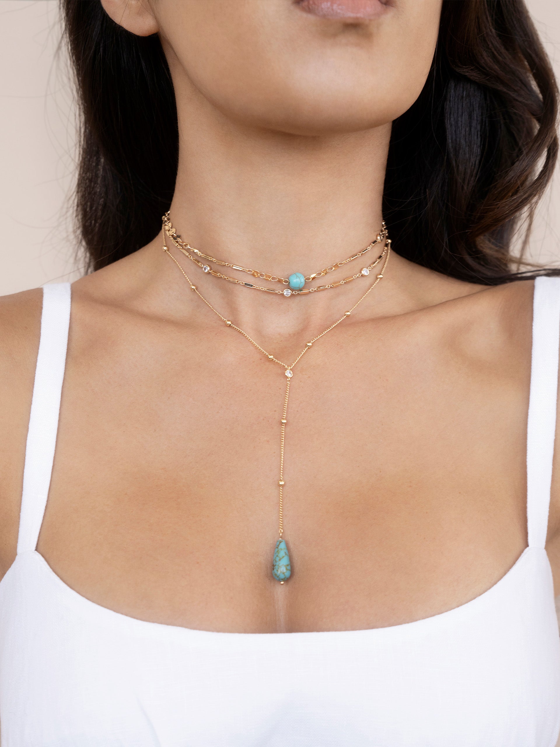 Forever Falling Turquoise Lariat-4