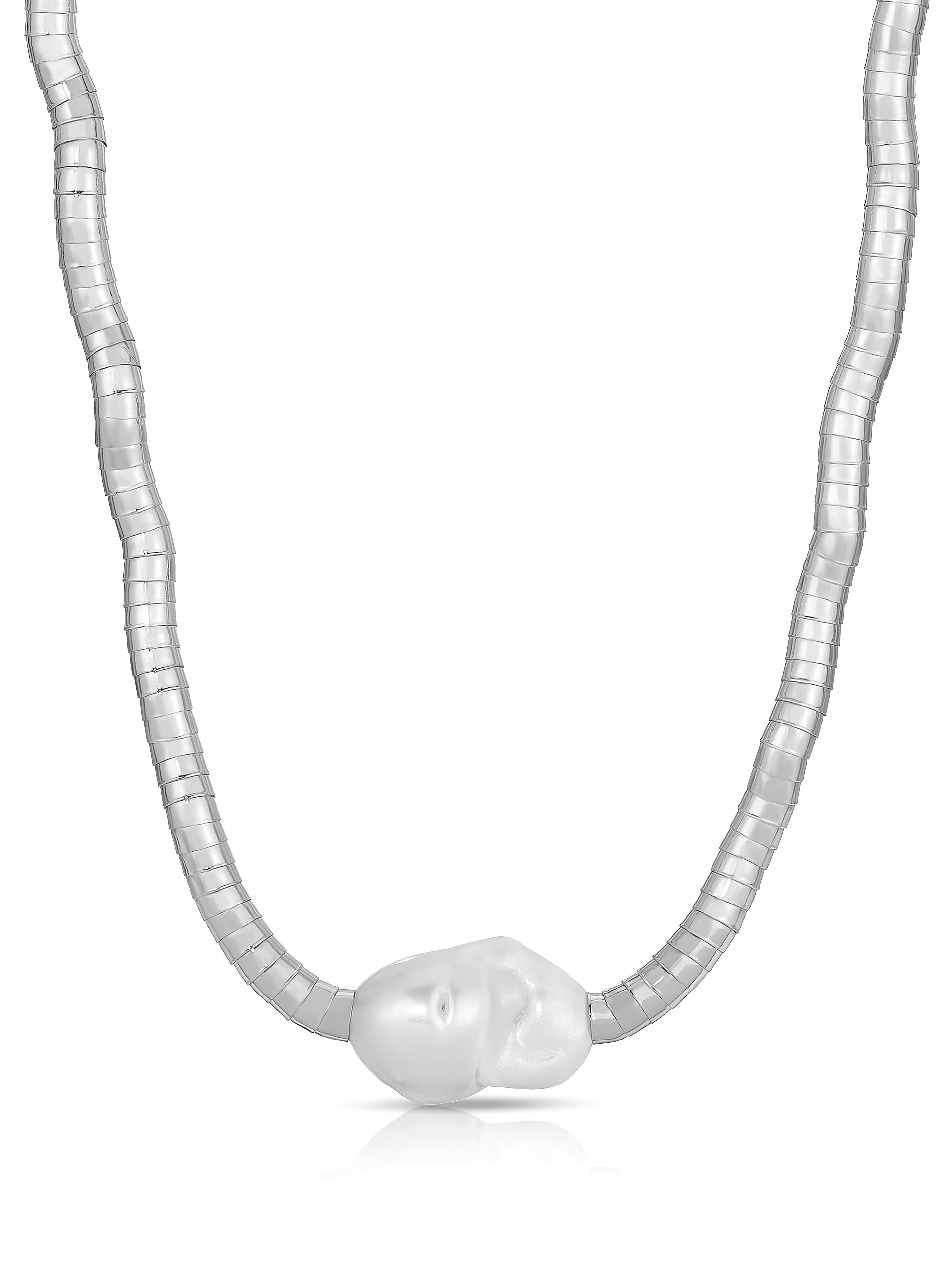 Liquid Gold and Pearl Choker-9
