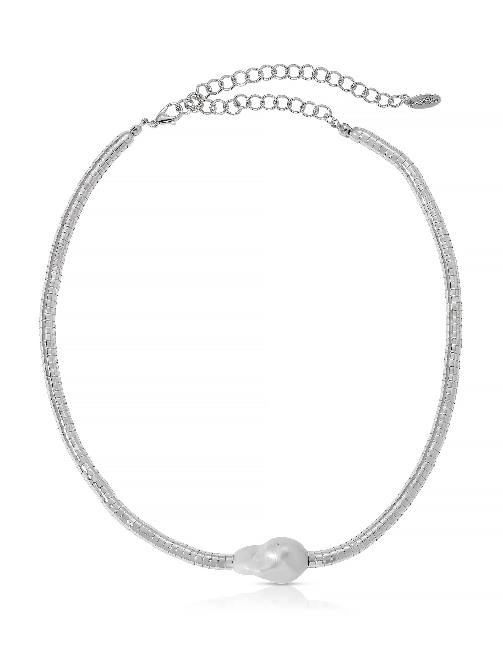 Liquid Gold and Pearl Choker-5