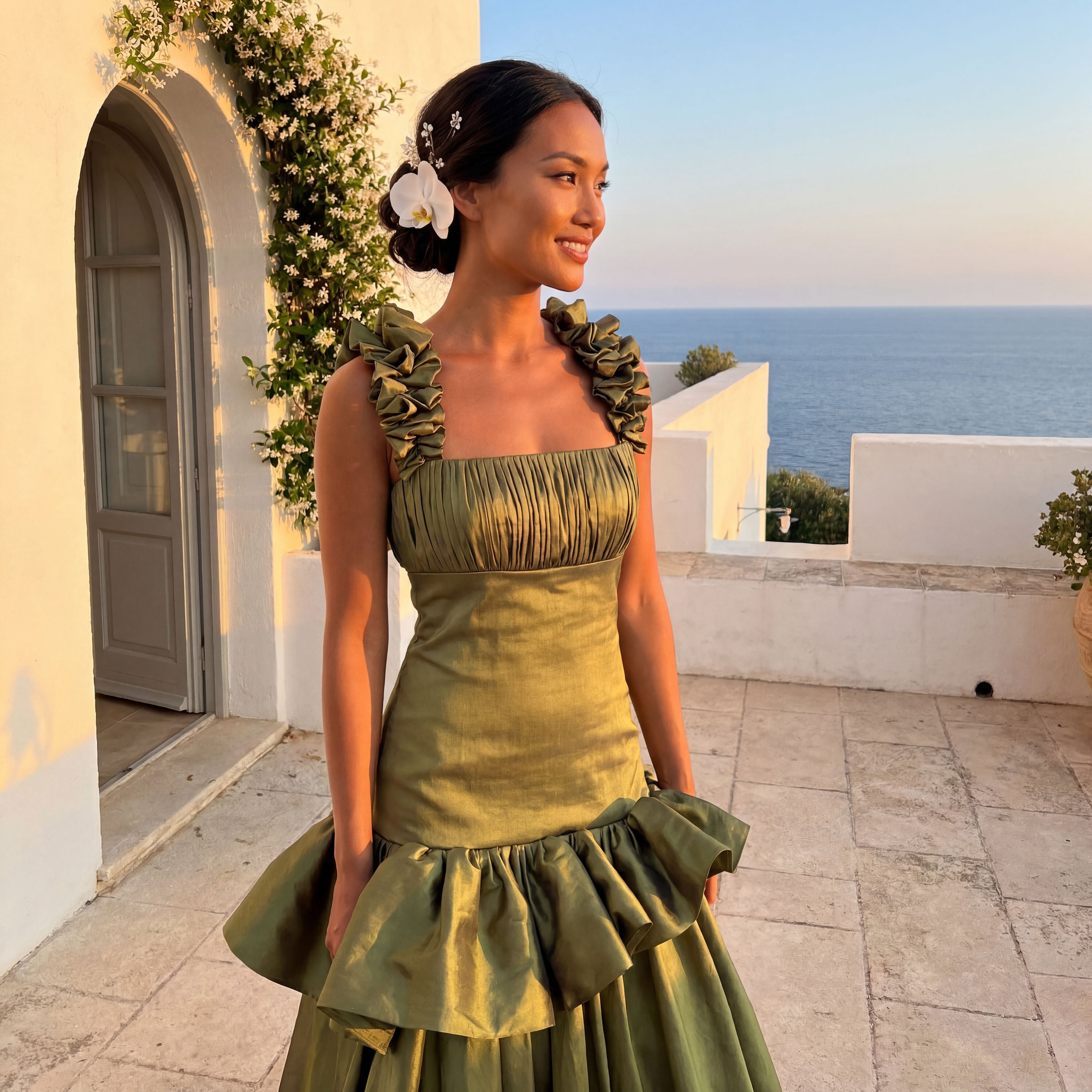 Elina Dress - Green-3