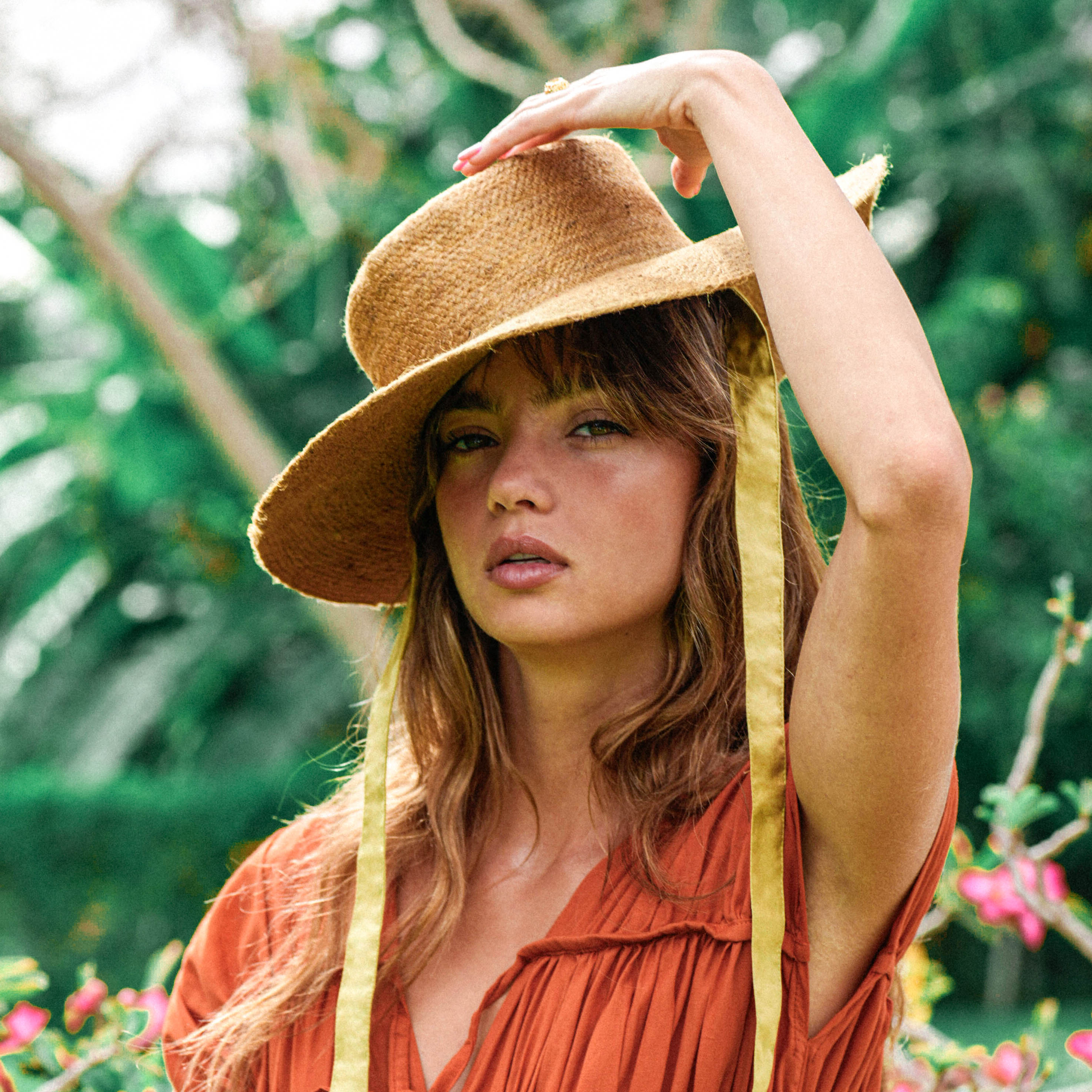 Lolol Jute Hat in Golden Brown