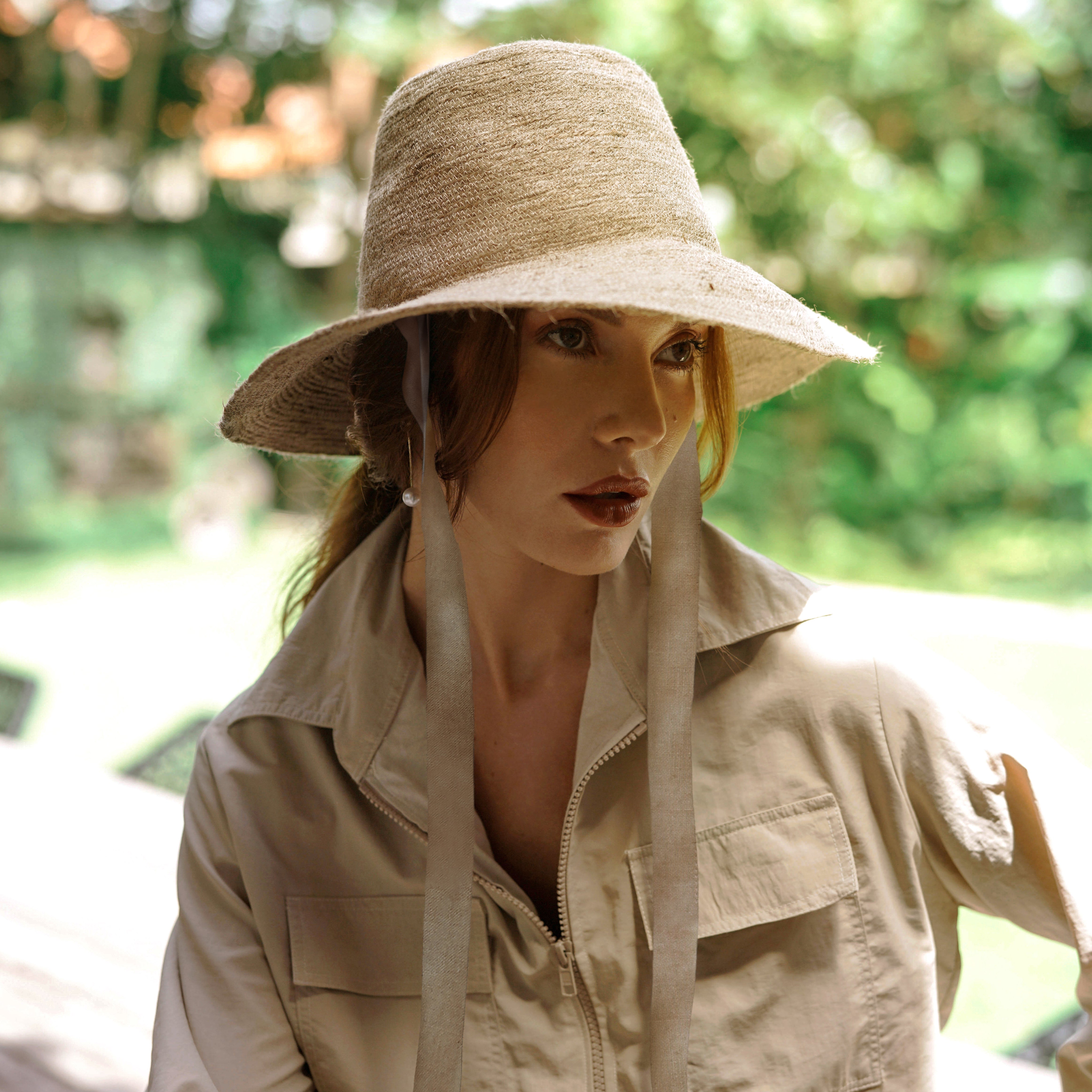 Meg Jute Straw Hat In Beige