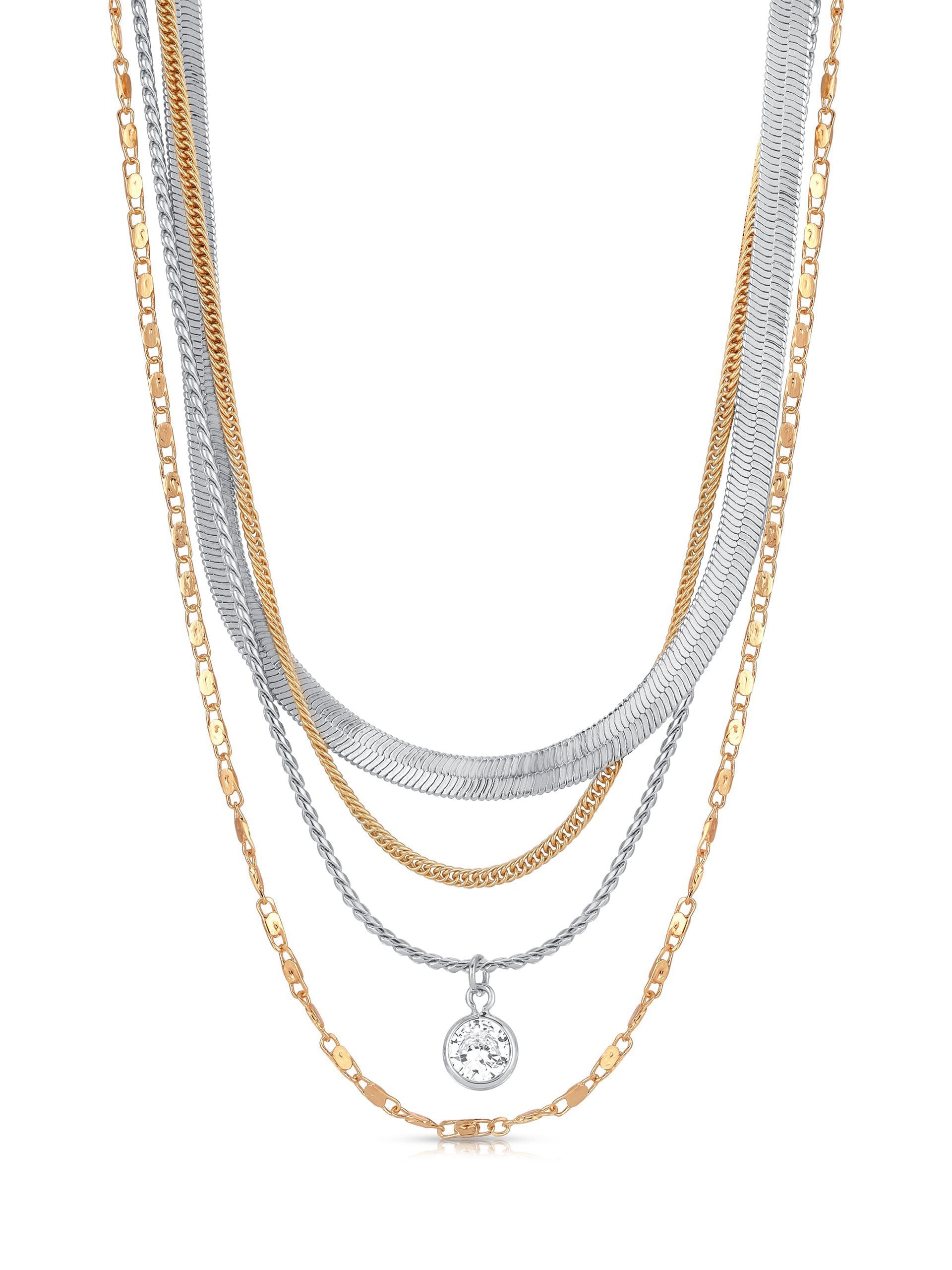 All the Chains Layered Necklace-11