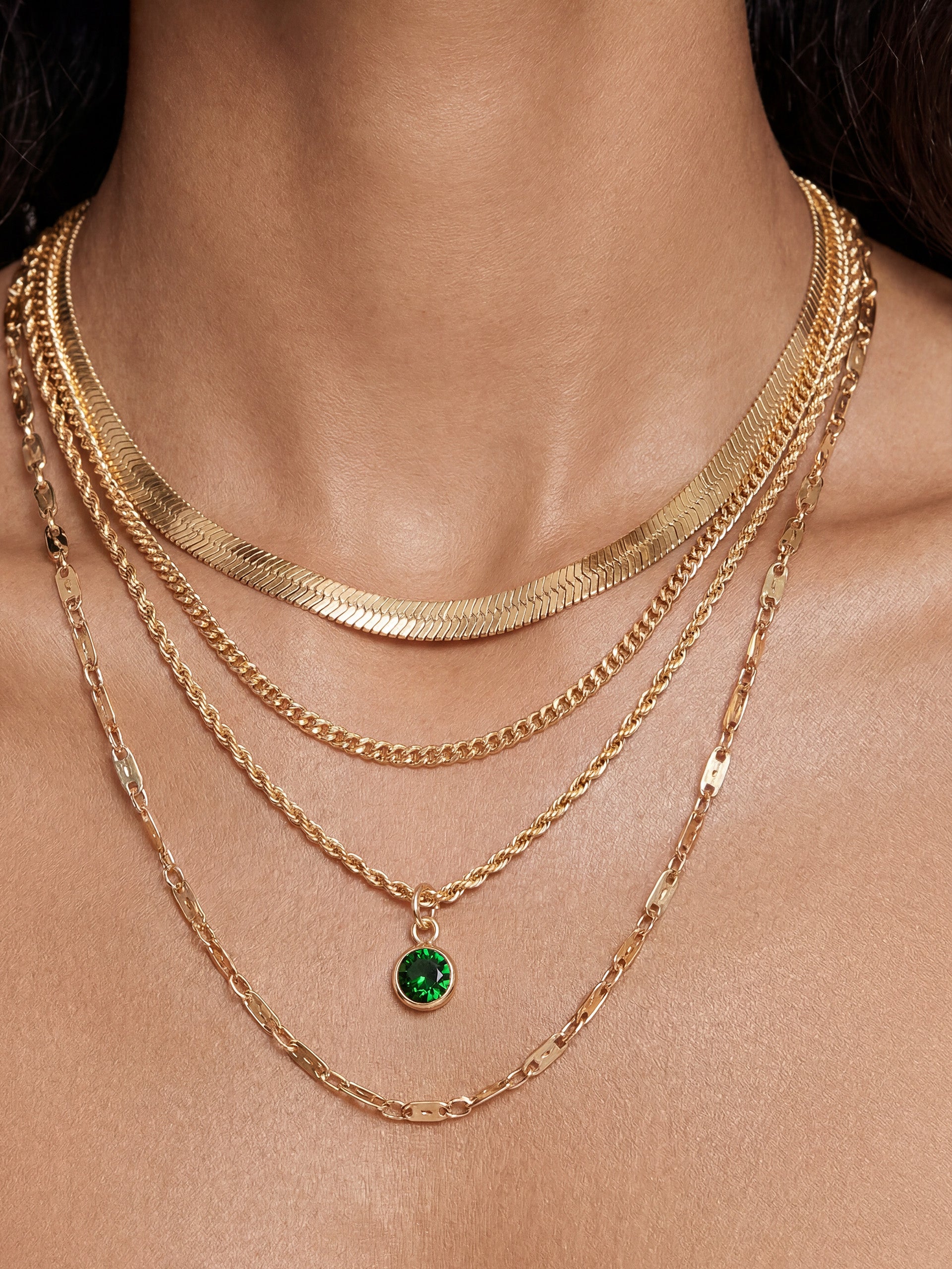 All the Chains Layered Necklace-7
