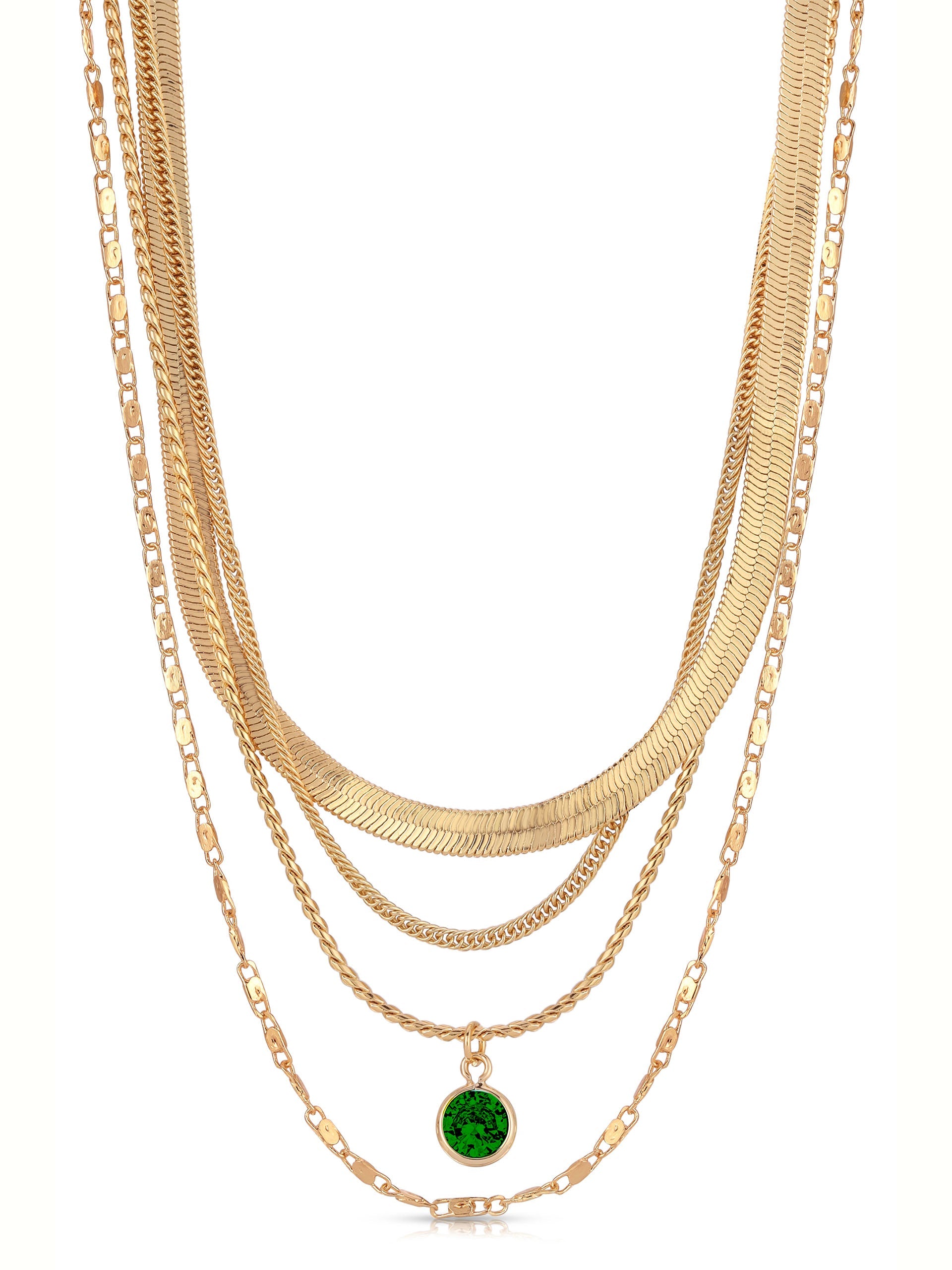 All the Chains Layered Necklace-6
