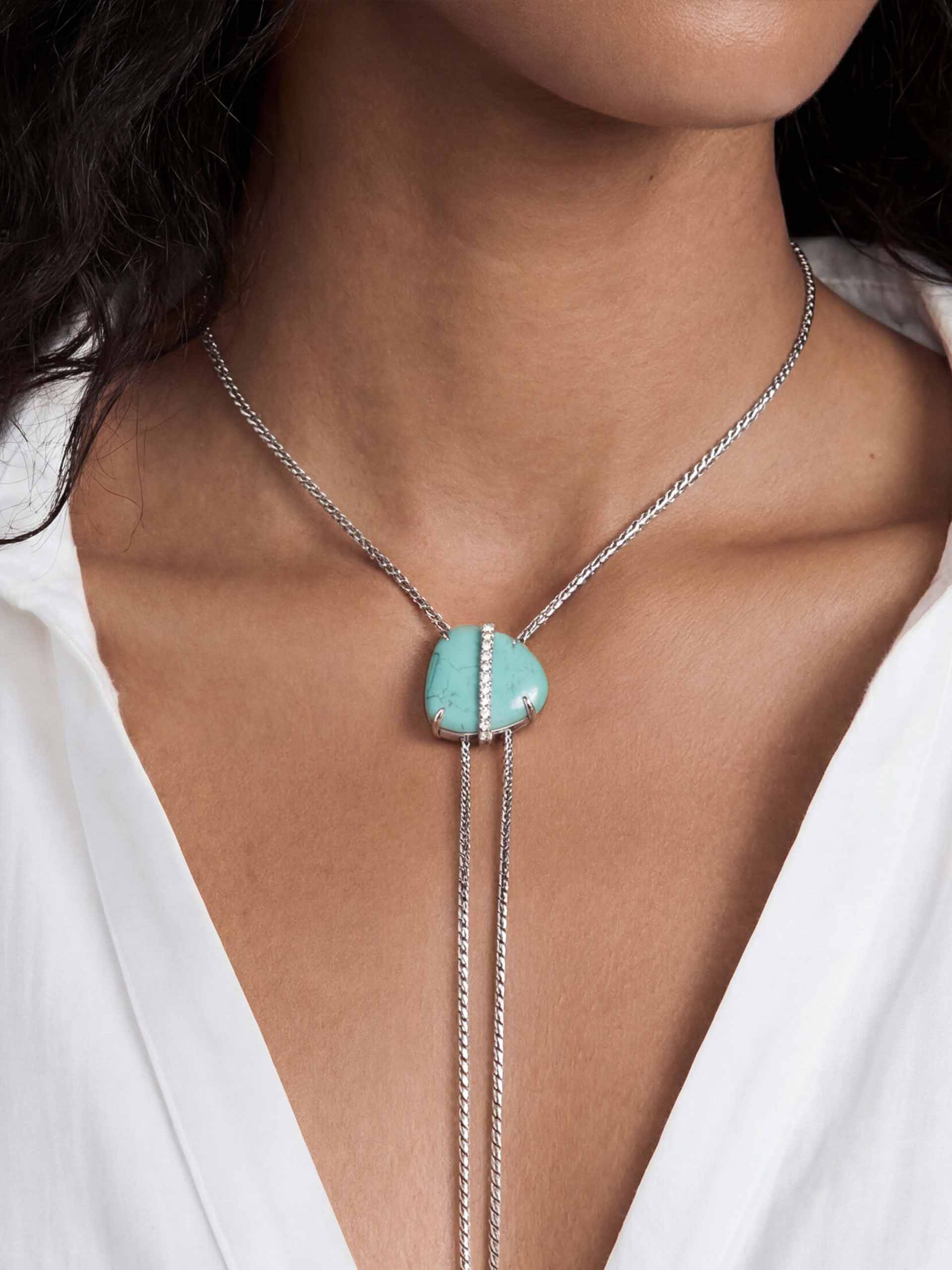 Turquoise Solstice Bolo Necklace-9