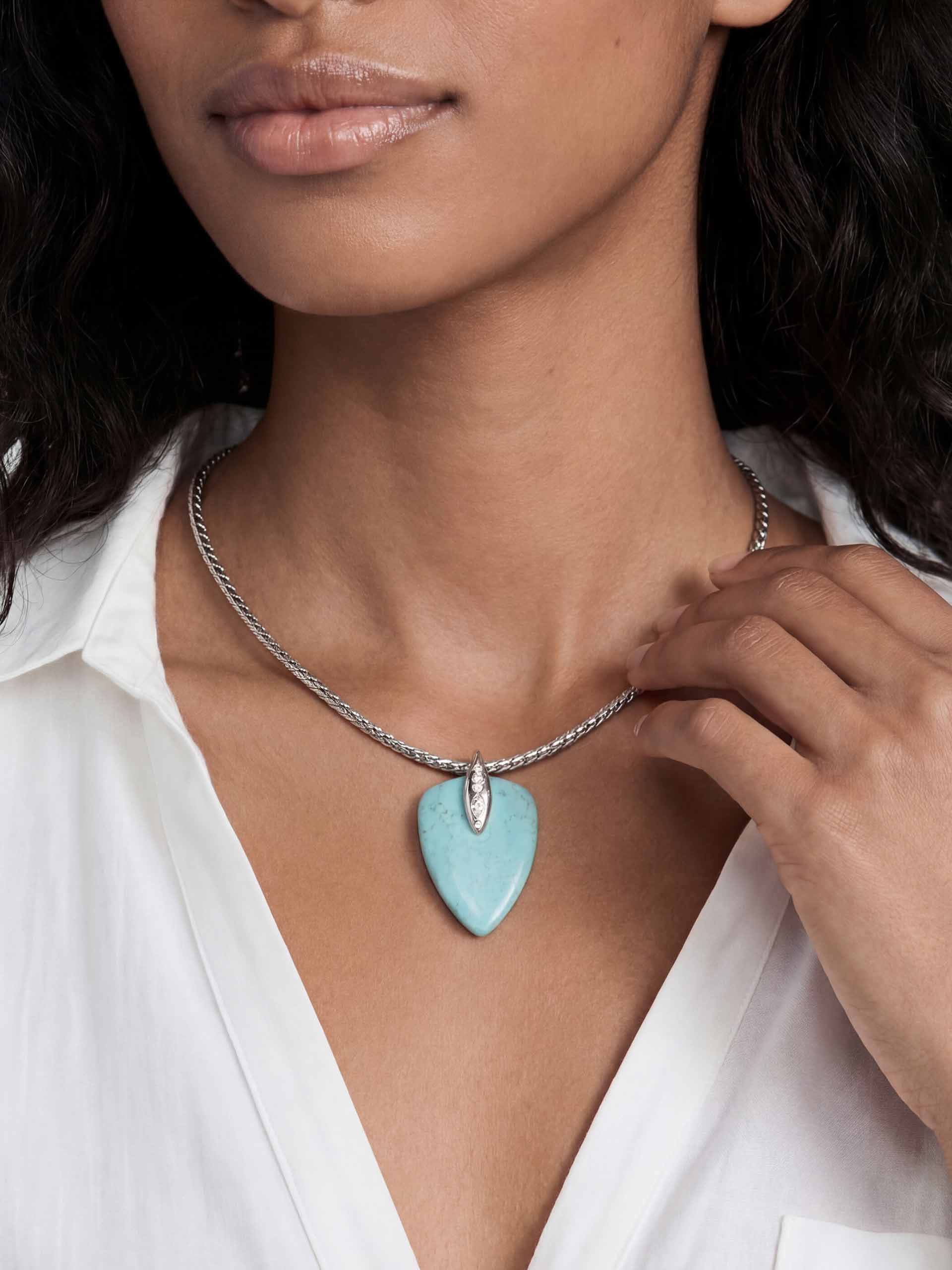 Turquoise Solstice Pendant Choker-9