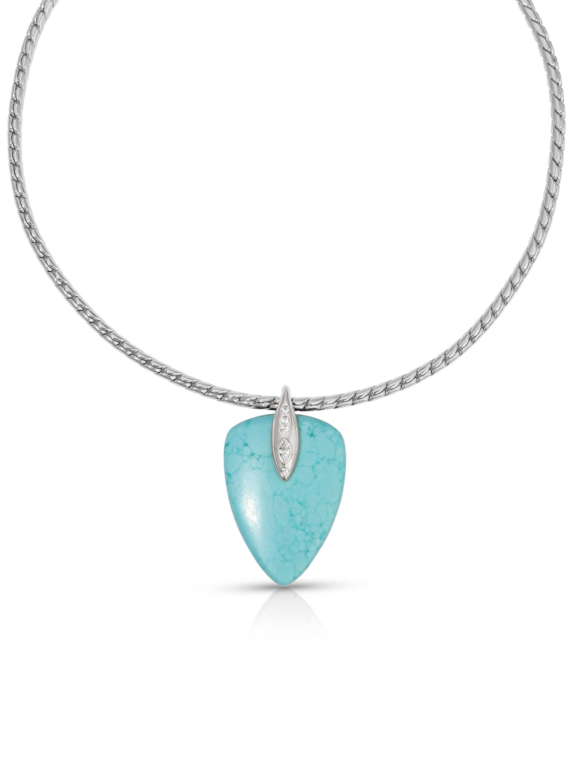 Turquoise Solstice Pendant Choker-8