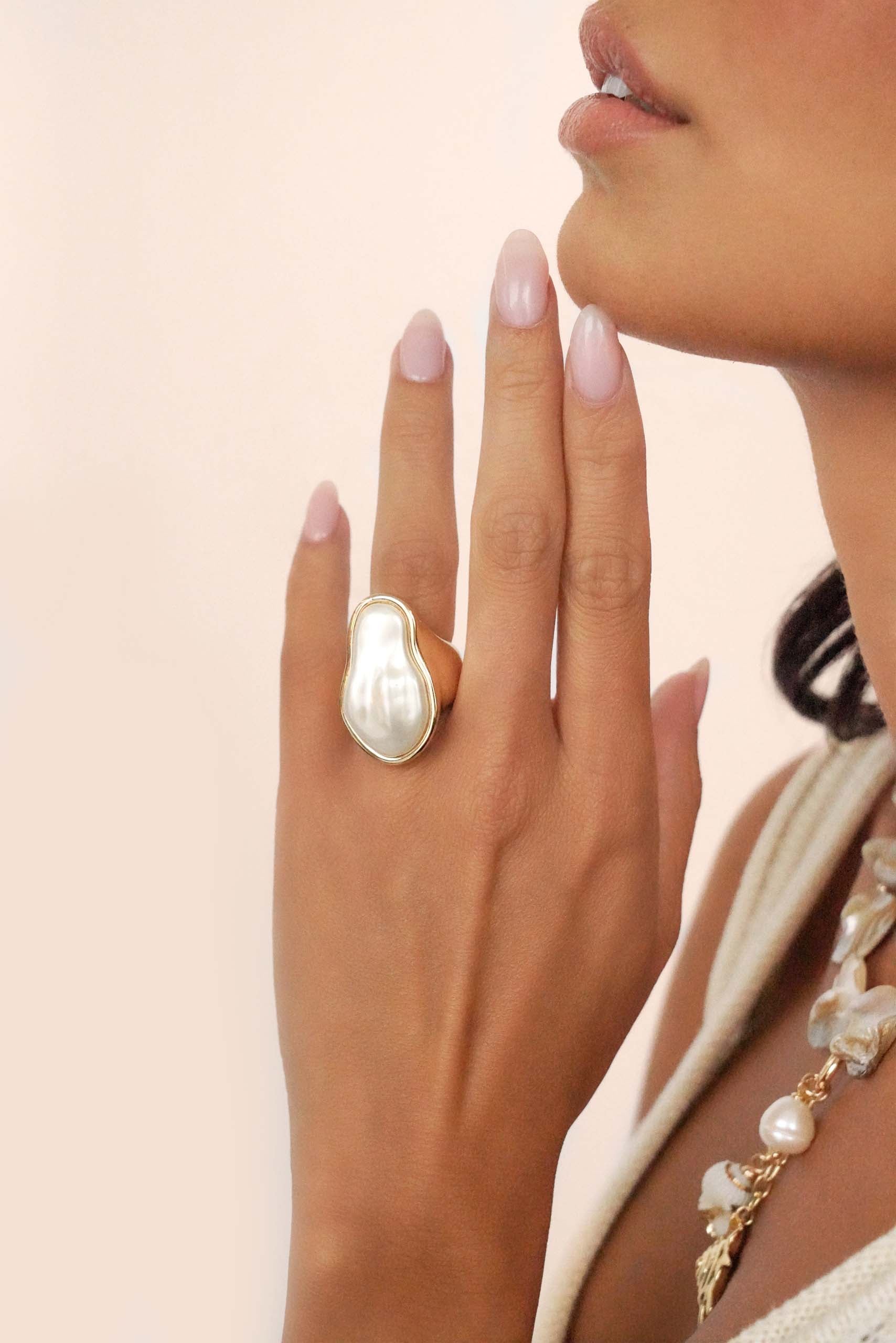 Sea-born Pearl Ring-6