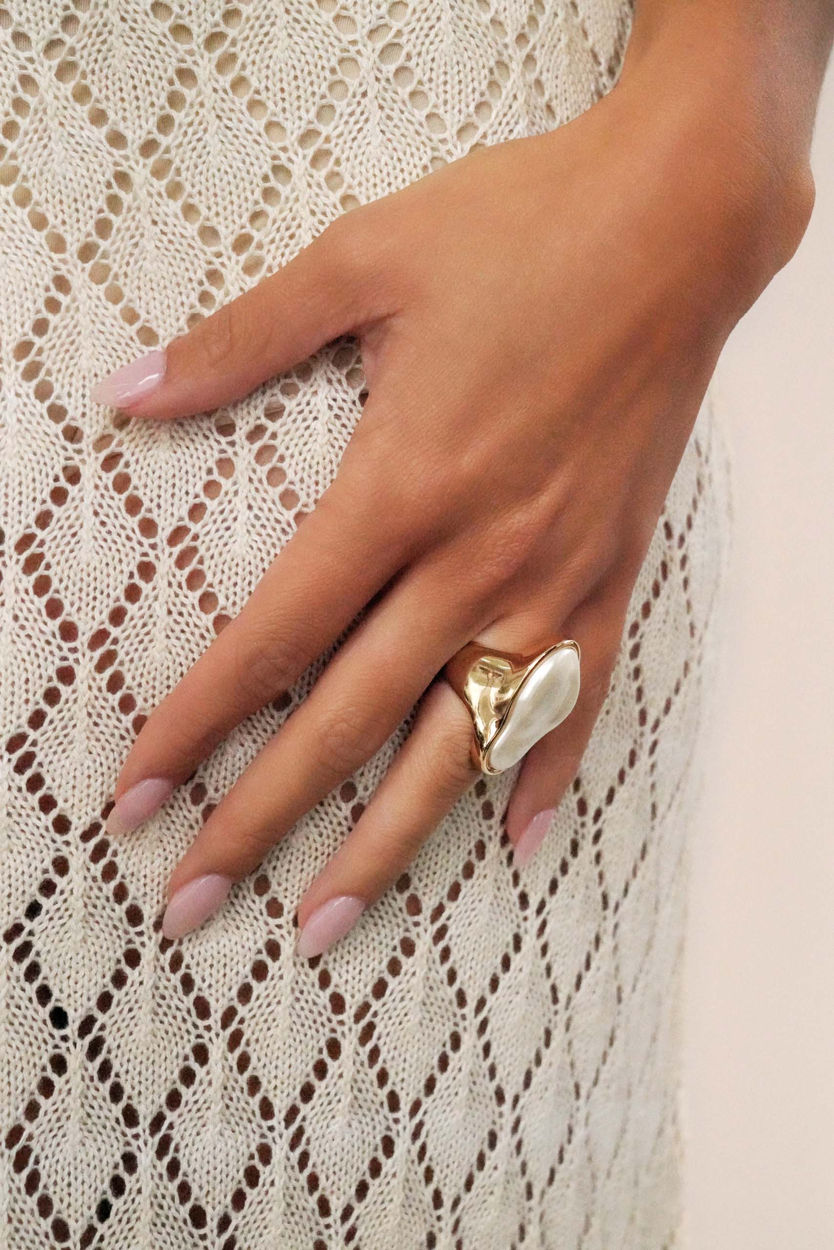 Sea-born Pearl Ring-4