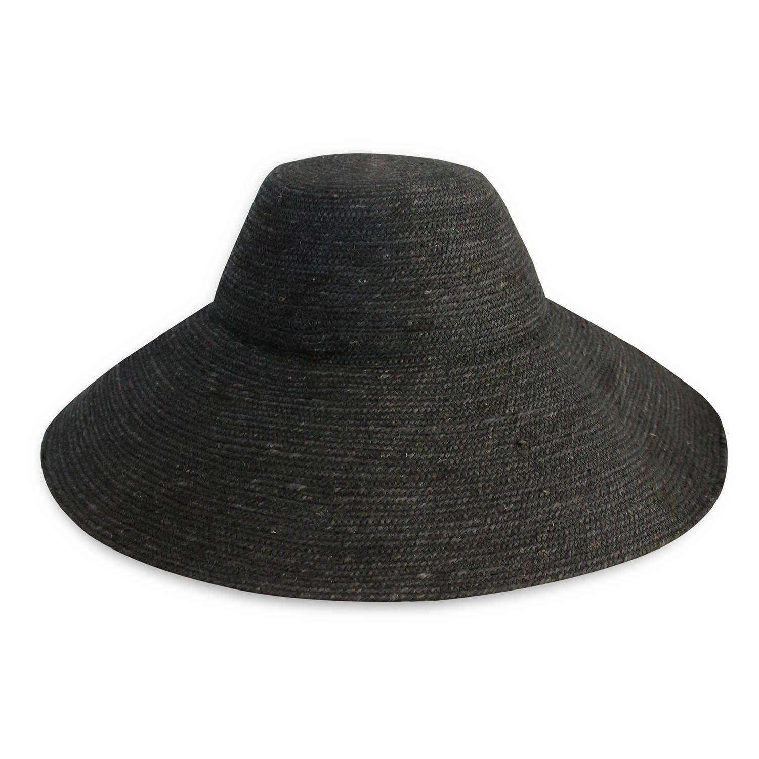 Riri Jute Handwoven Straw Hat In Black-7
